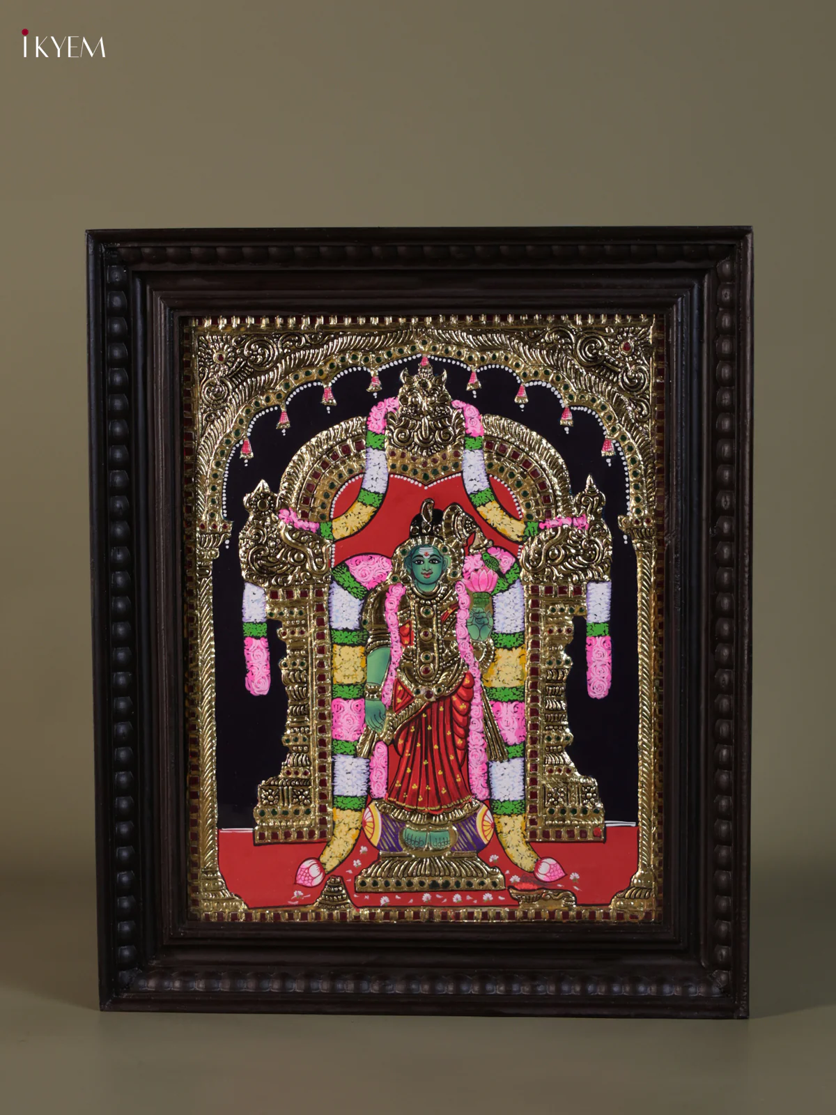 Meenakshi Amman Tanjore painting (18*15) - KEB1300