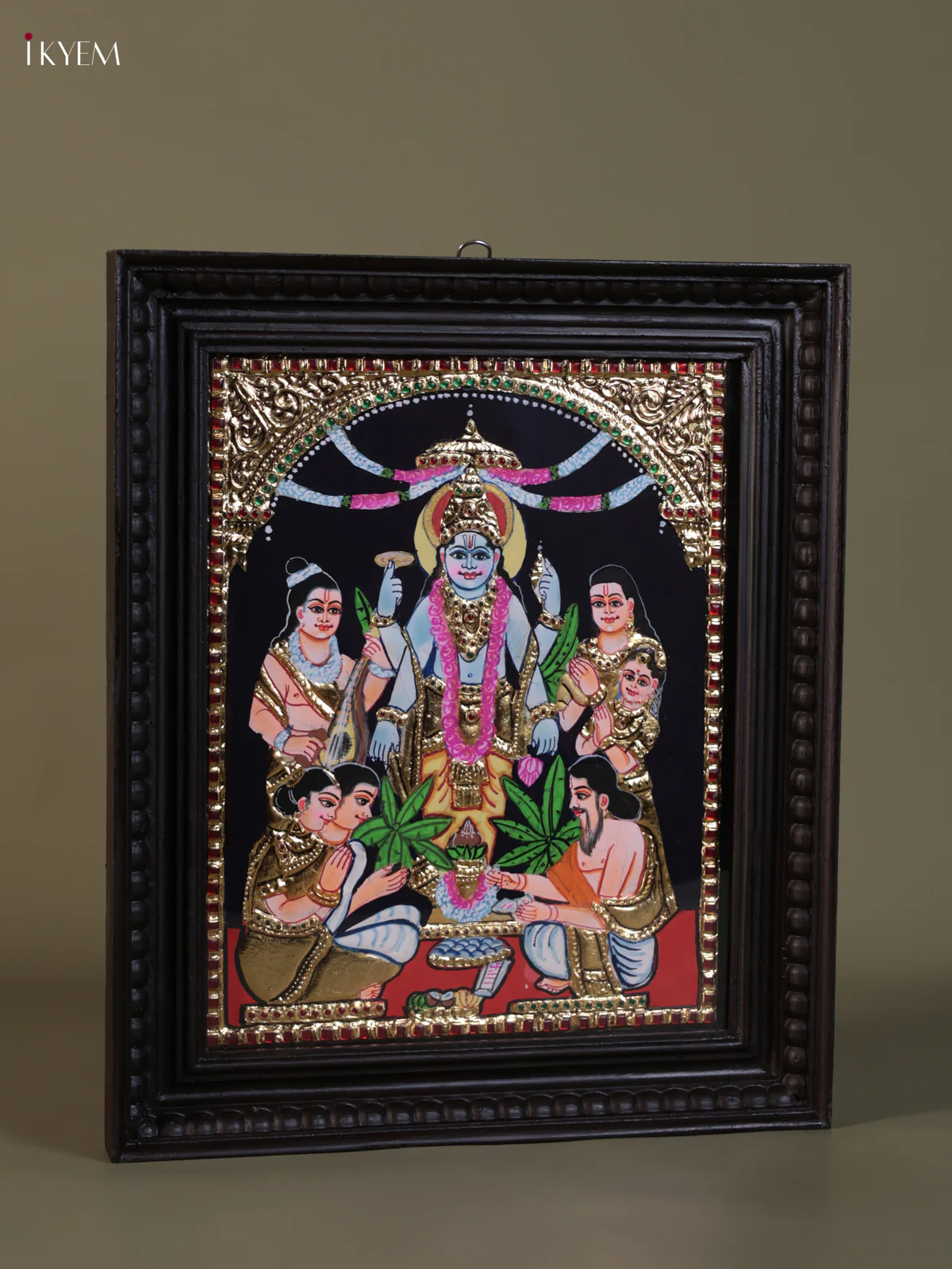 Sathya Narayana Tanjore painting (18*15) - KEB1301 - Image 2