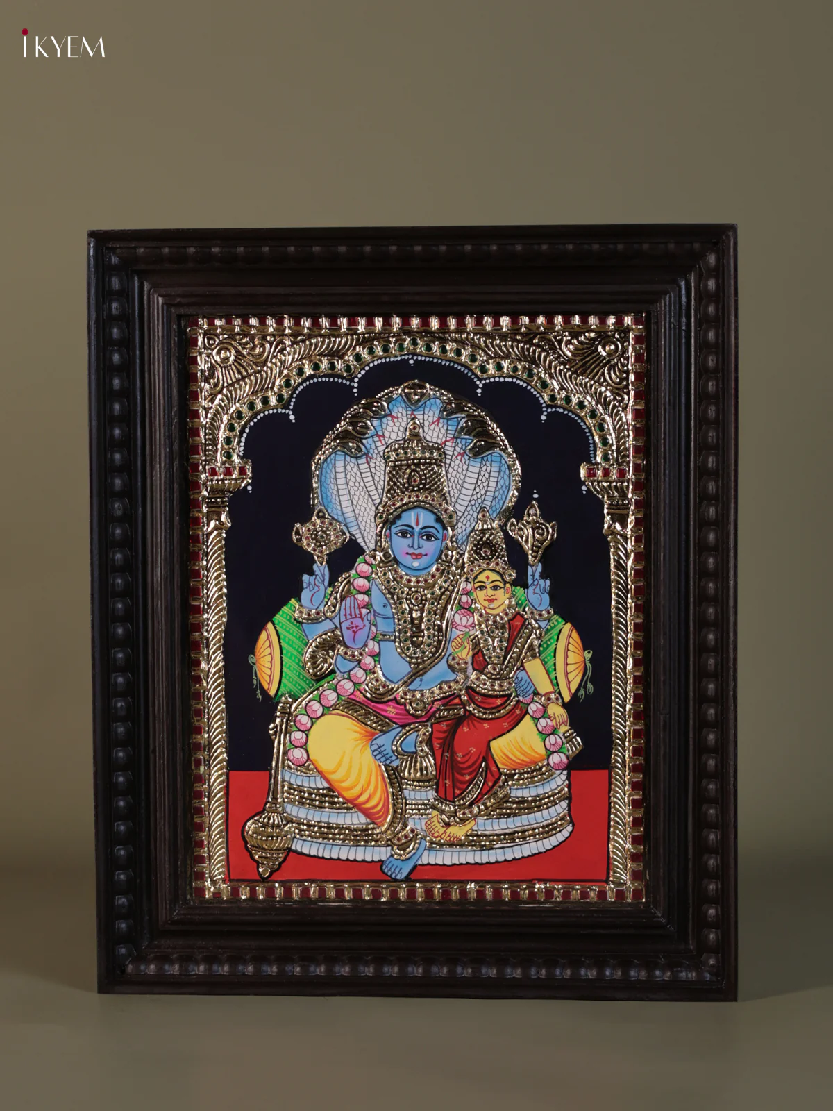 Vishnu Lakshmi Tanjore painting (18*15) - KEB1307