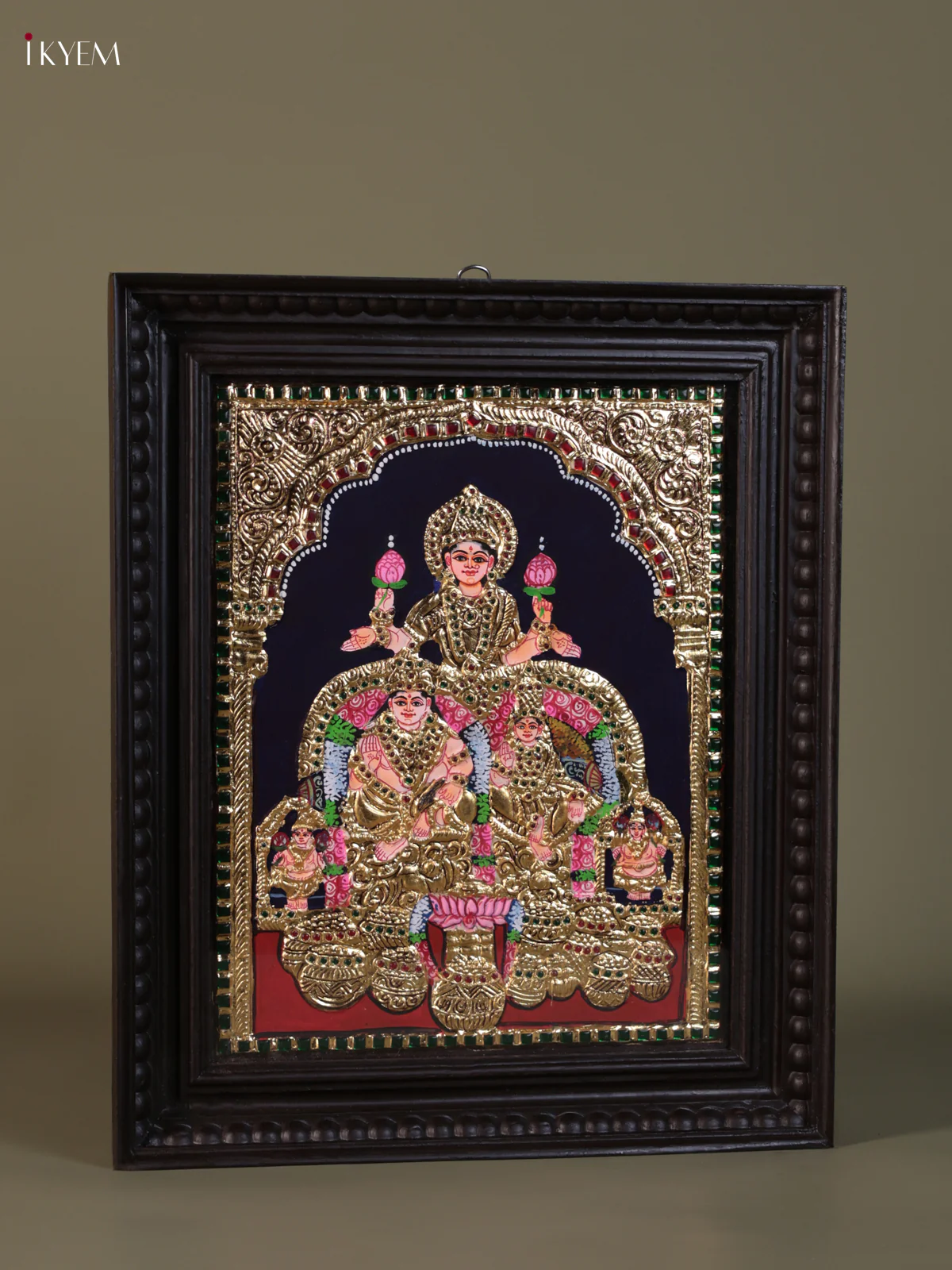 Kubera lakshmi Tanjore painting (18*15) - KEB1318 - Image 2