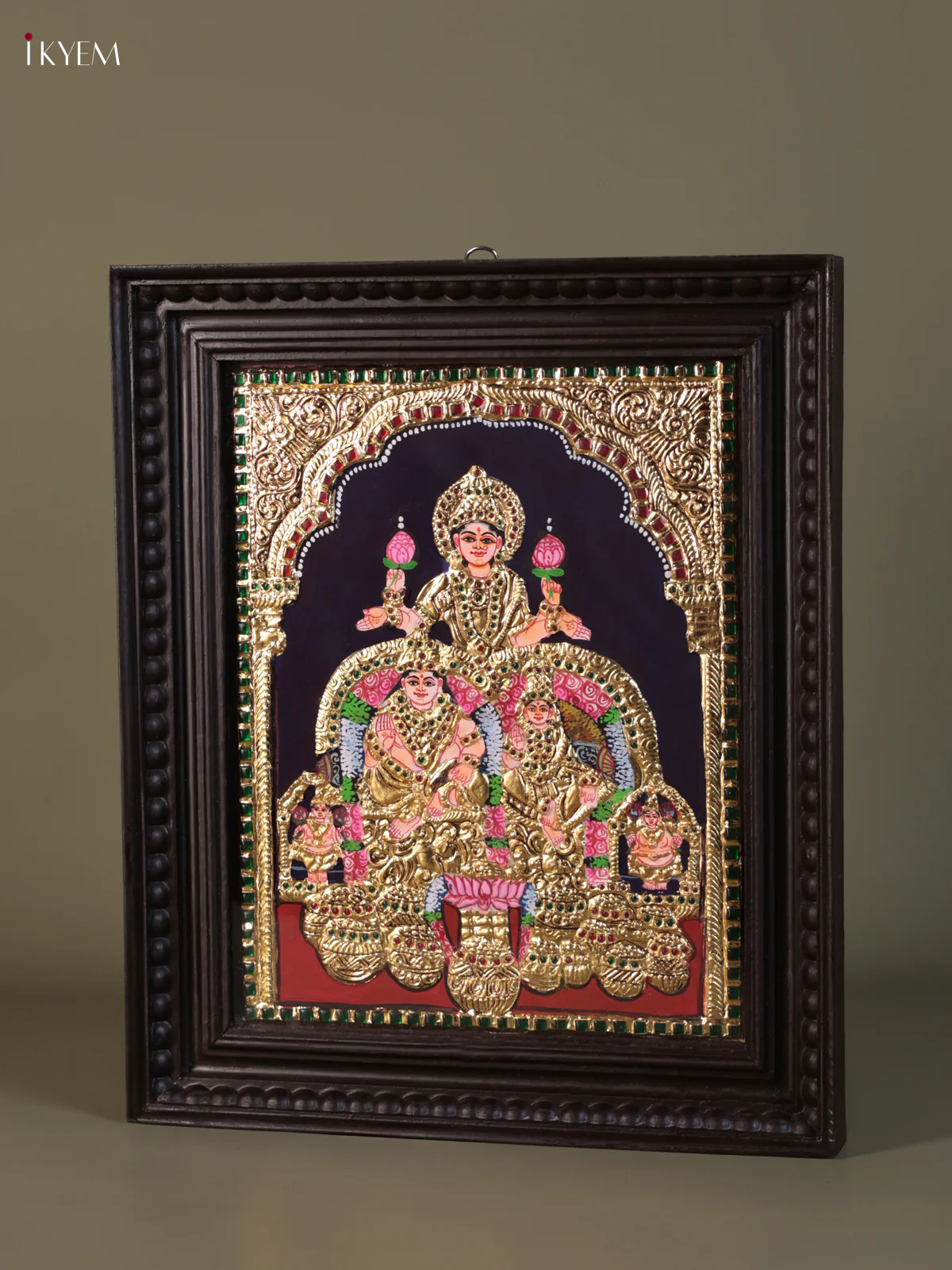 Kubera lakshmi Tanjore painting (18*15) - KEB1318 - Image 3
