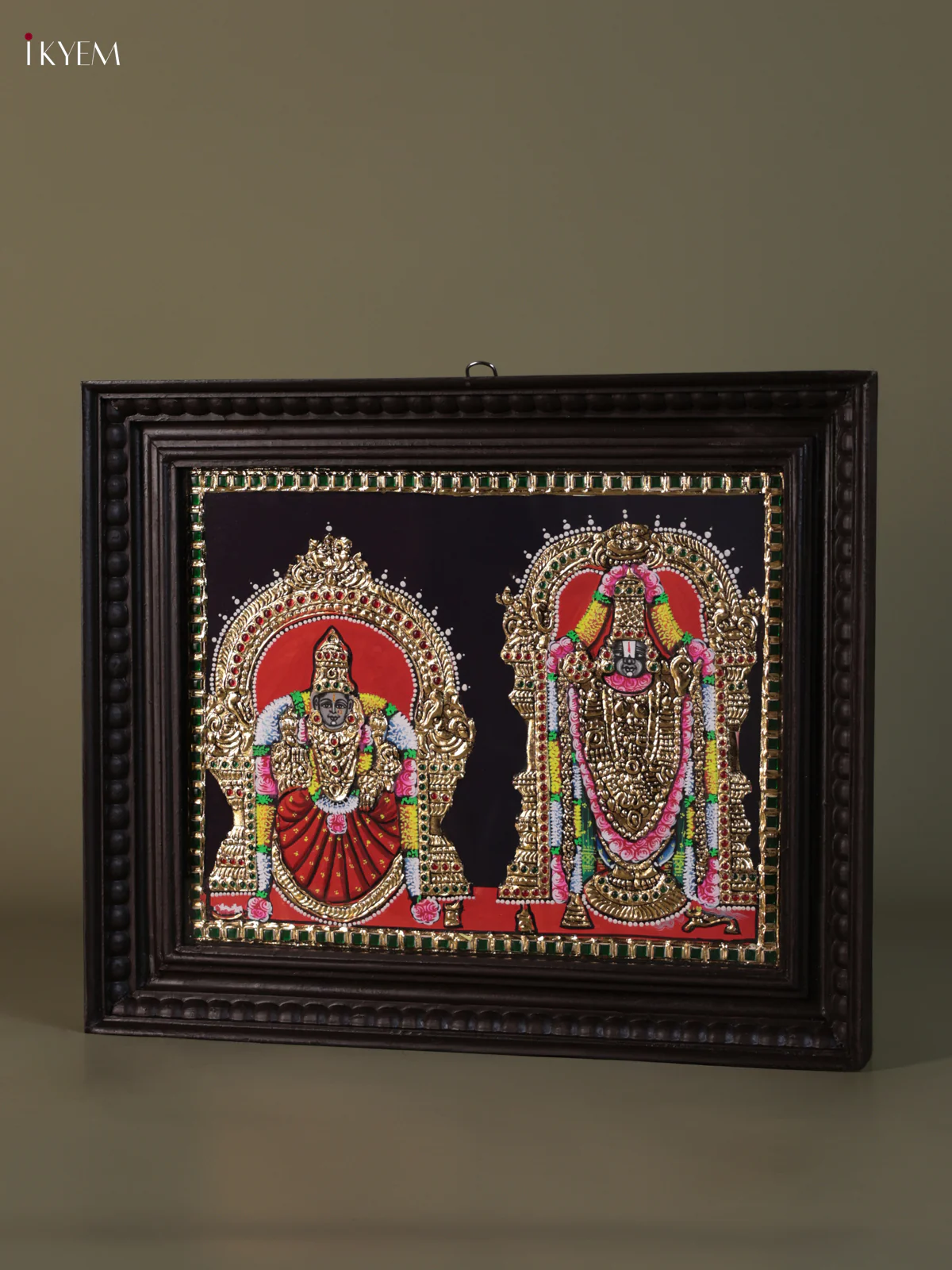 Balaji Badmavathi Tanjore painting (18*15) - KEB1322 - Image 3