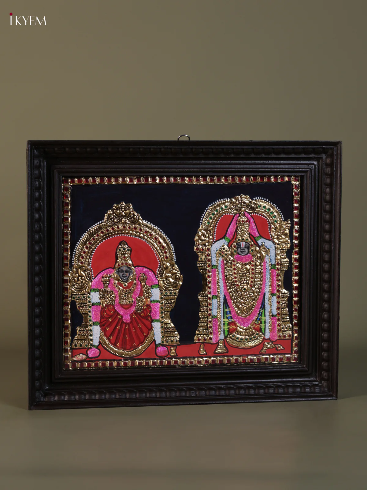 Balaji Badmavathi Tanjore painting (18*15) - KEB1323 - Image 2