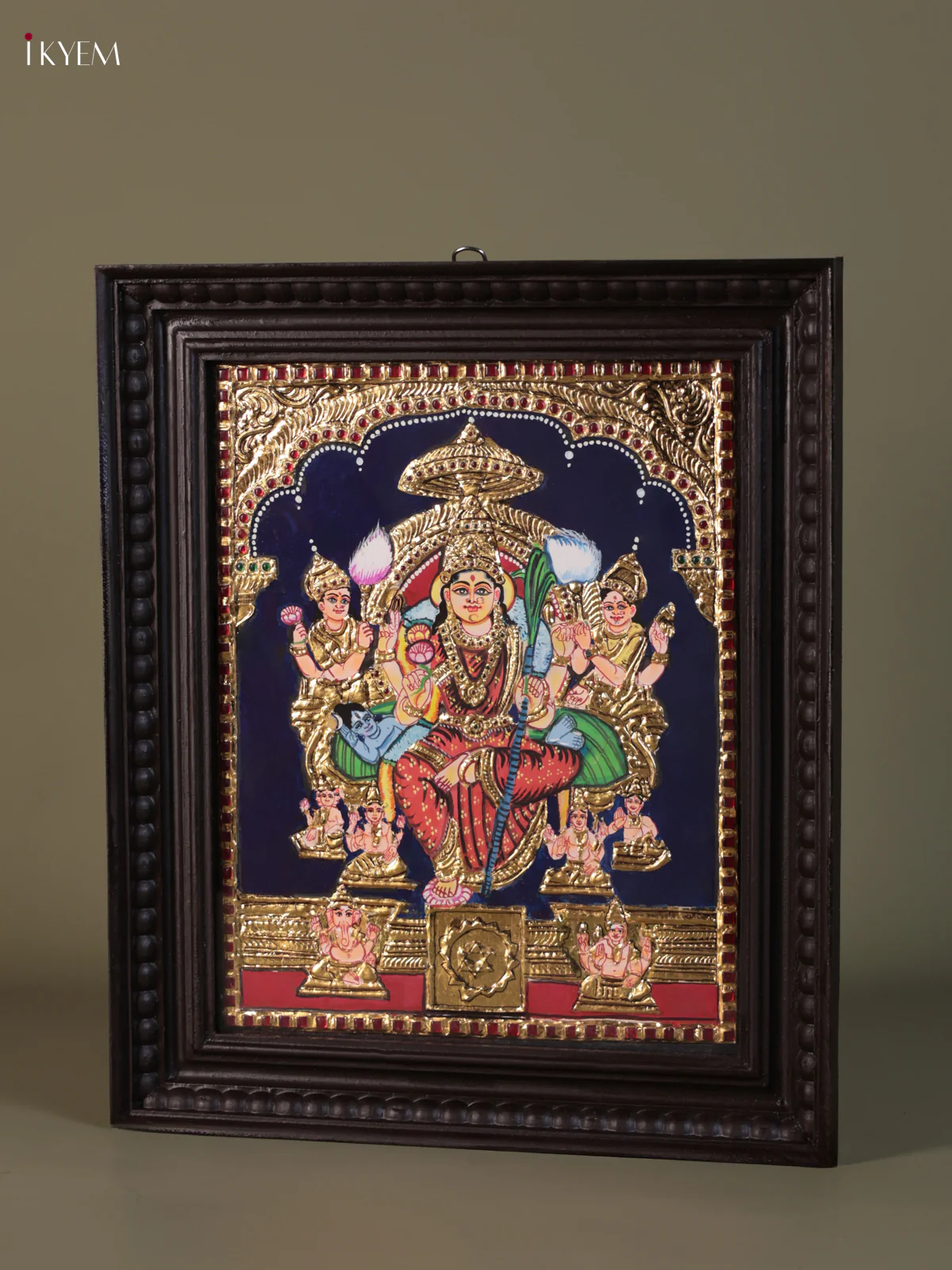Lalithambikai Tanjore painting (18*15) - KEB1324 - Image 3