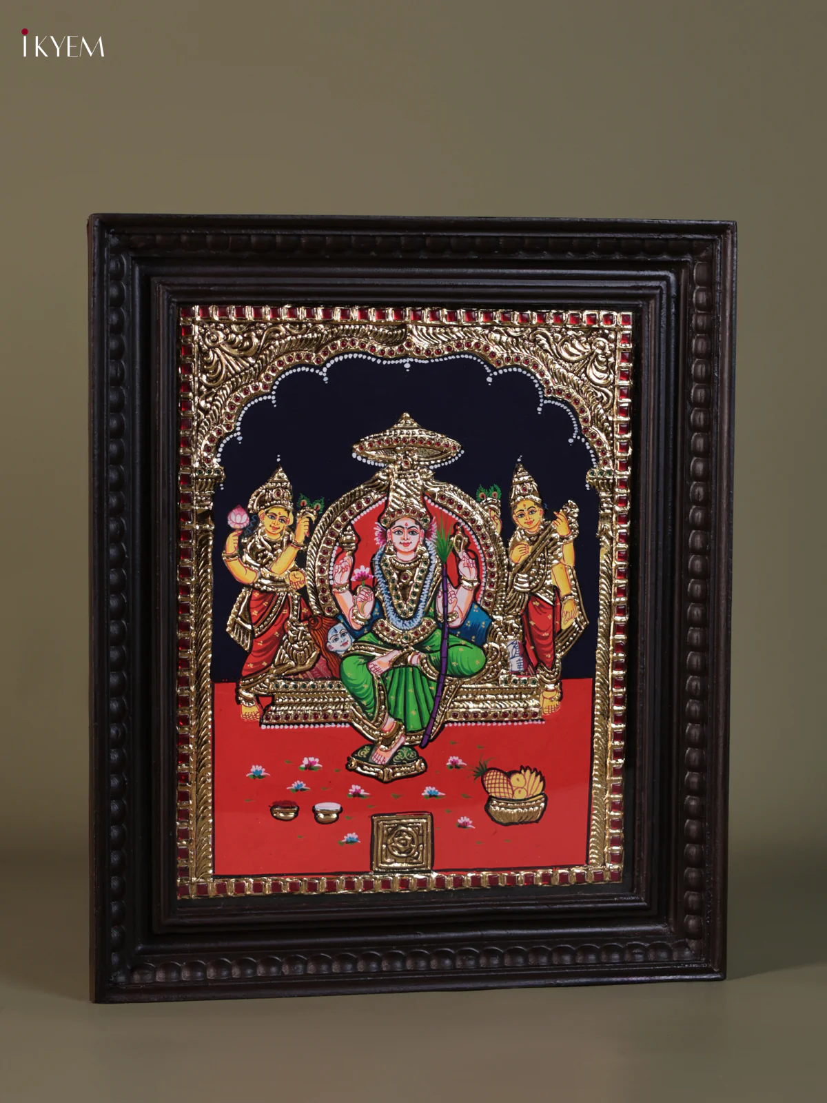 Lalithambikai Tanjore painting (18*15) - KEB1325 - Image 2