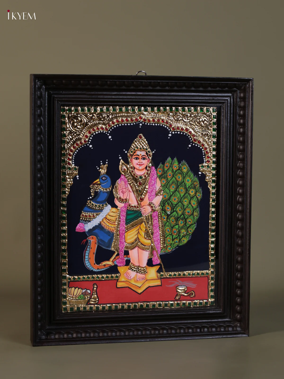 Murugar Tanjore painting (18*15) - KEB1328 - Image 2