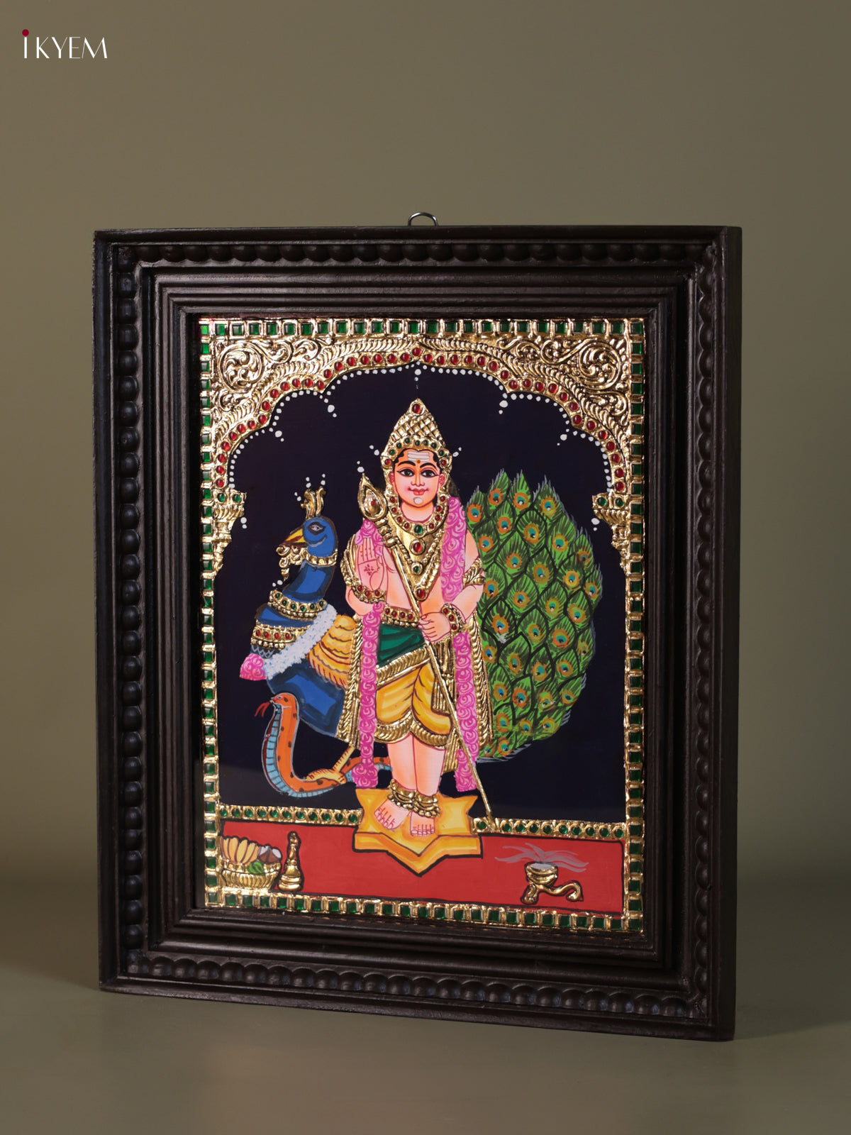 Murugar Tanjore painting (18*15) - KEB1328 - Image 3