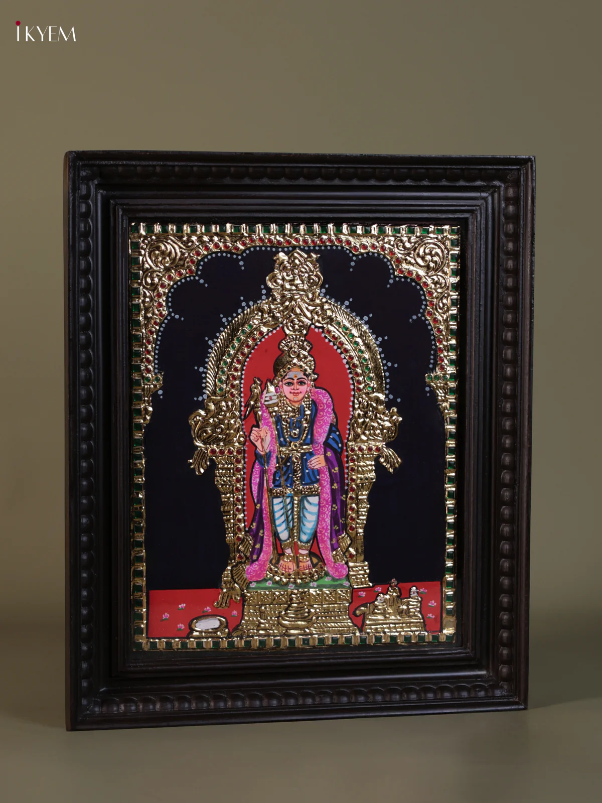 Murugar Tanjore painting (18*15) - KEB1329 - Image 2