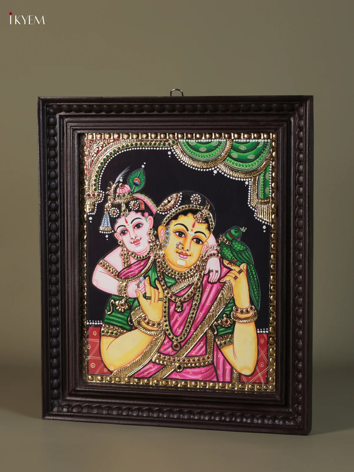 Krishna Yashoda Tanjore painting (18*15) - KEB1335 - Image 2