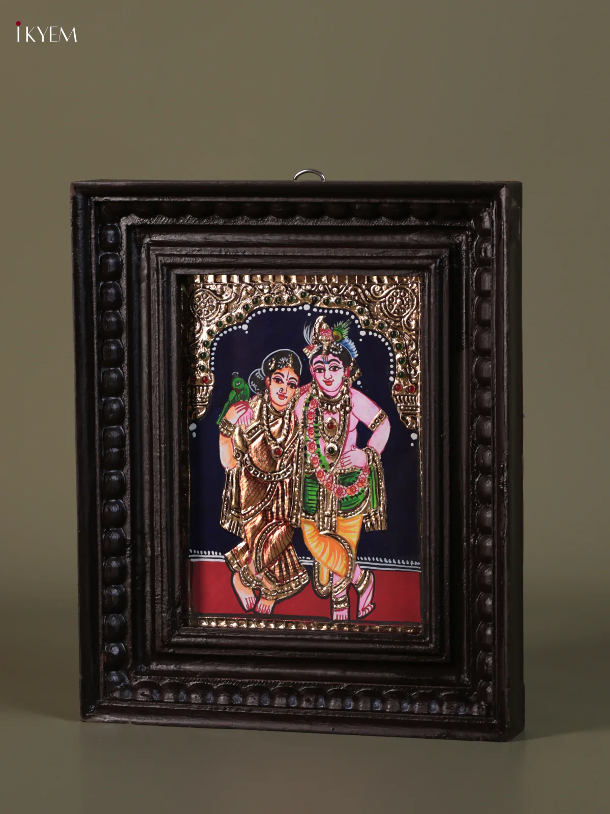 Radha Krishna Tanjore painting (10*8) - KEB1338 - Image 3