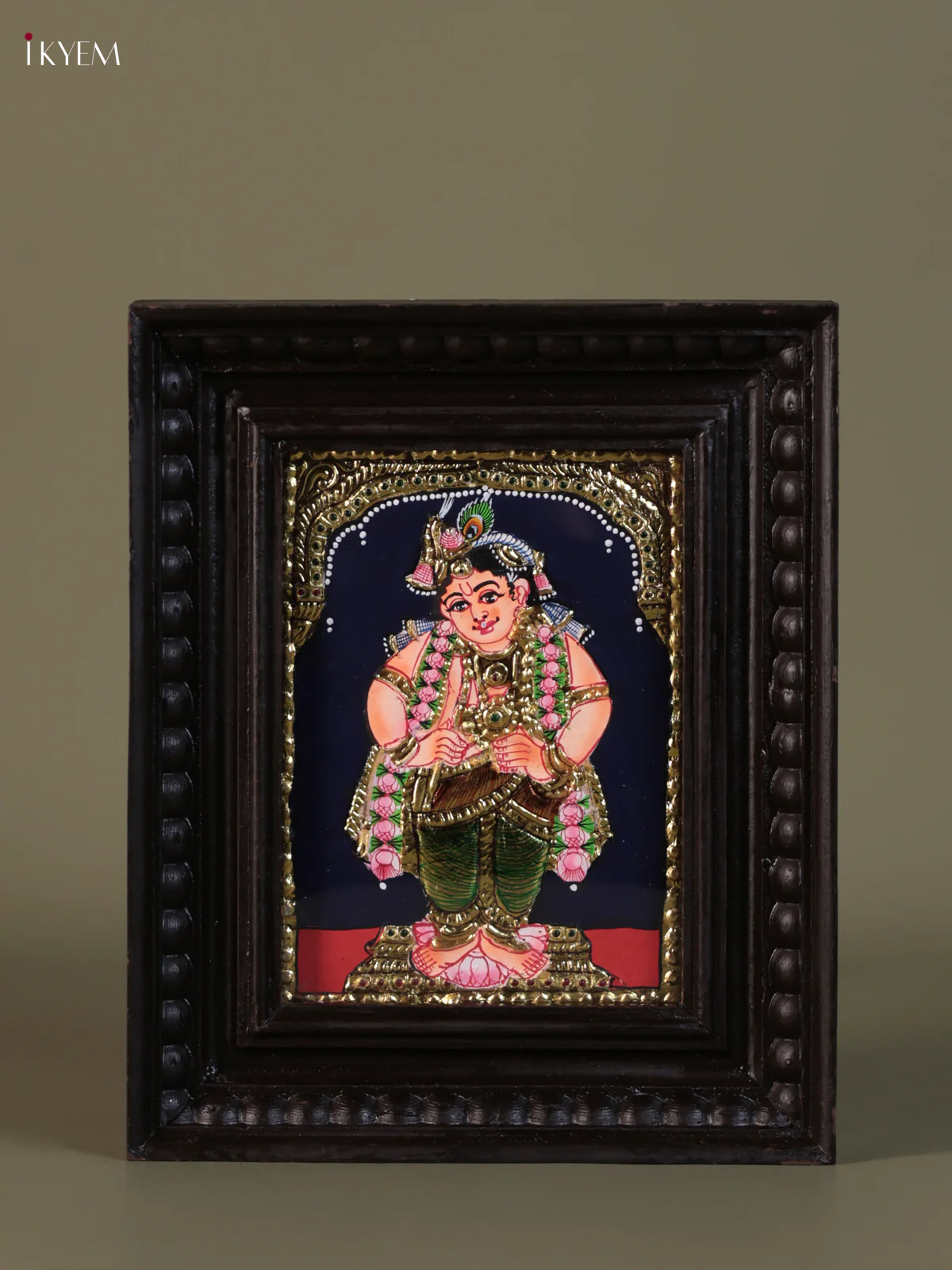 Krishna Tanjore painting (10*8) - KEB1340