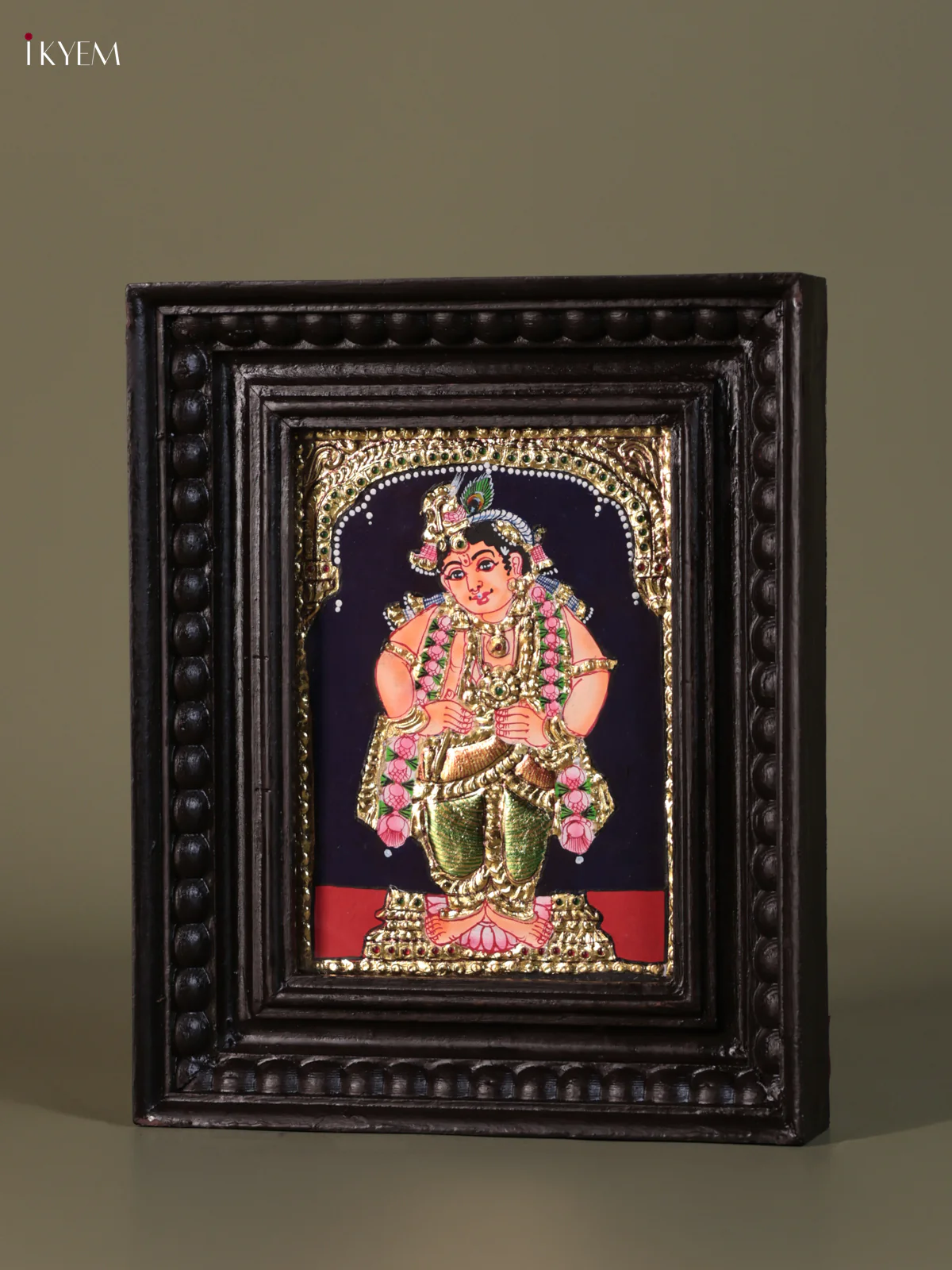 Krishna Tanjore painting (10*8) - KEB1341 - Image 3