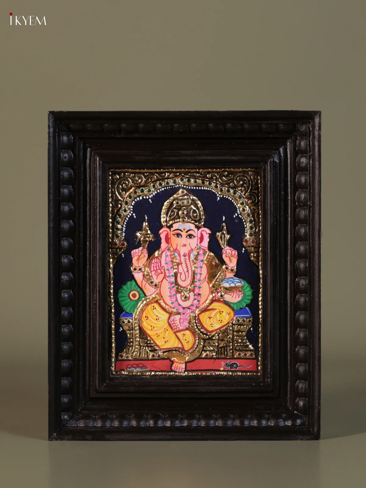 Ganesha Tanjore painting (10*8) - KEB1351