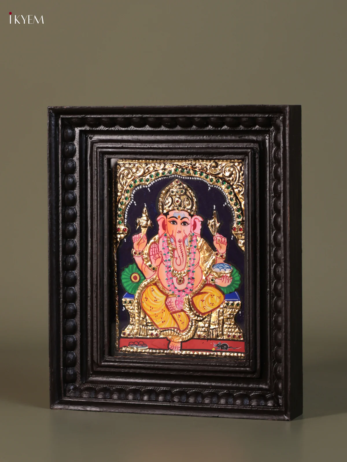 Ganesha Tanjore painting (10*8) - KEB1351 - Image 2