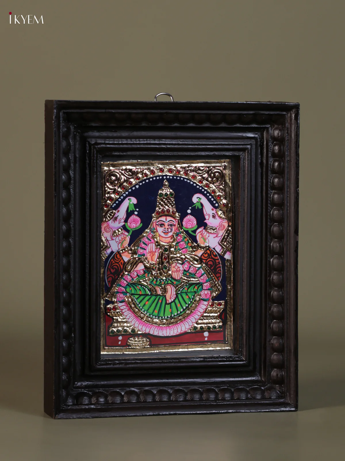 Gajalakshmi Tanjore painting (10*8) - KEB1354 - Image 3