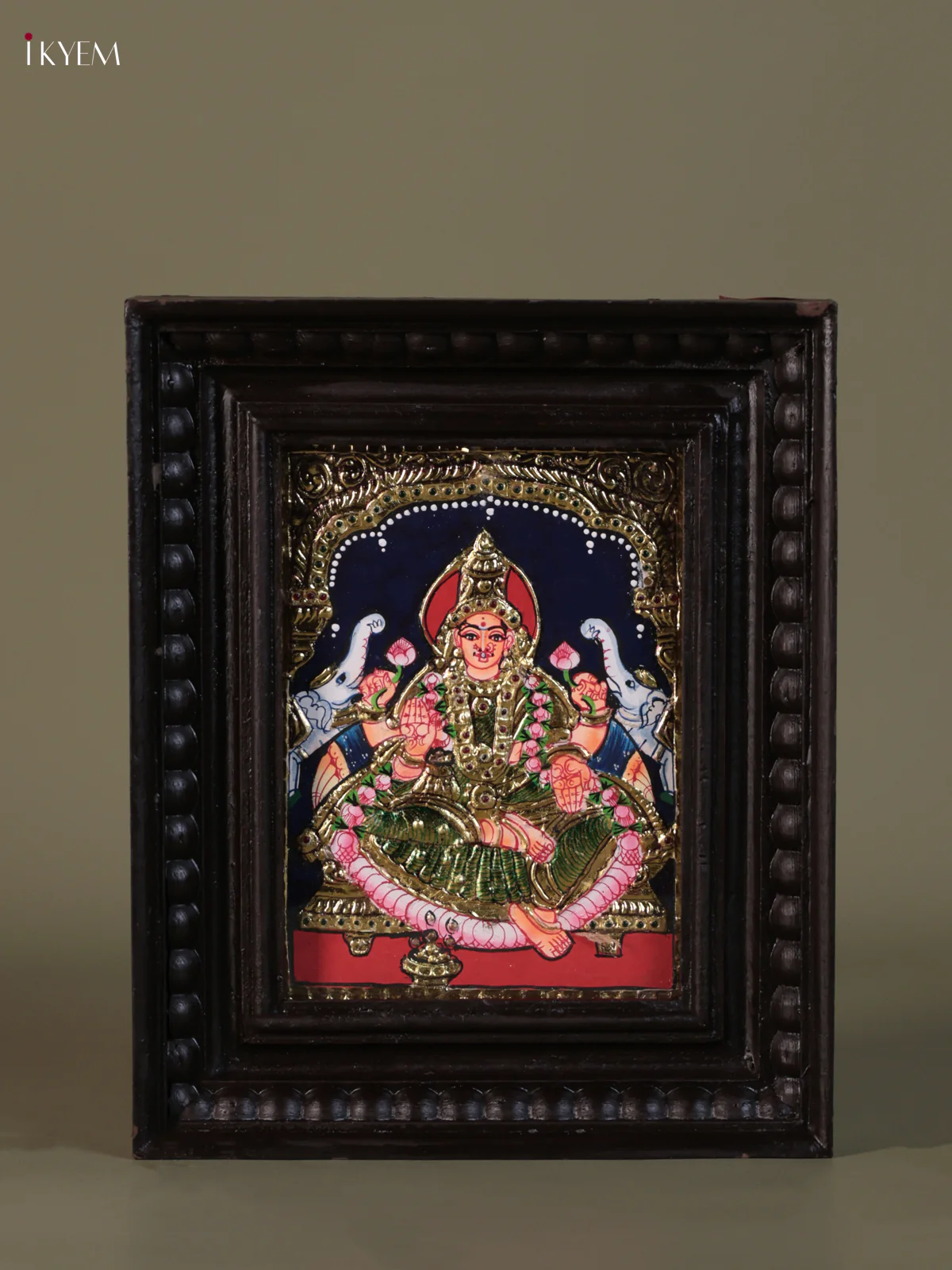 Gaja lakshmi Tanjore painting (10*8) - KEB1364