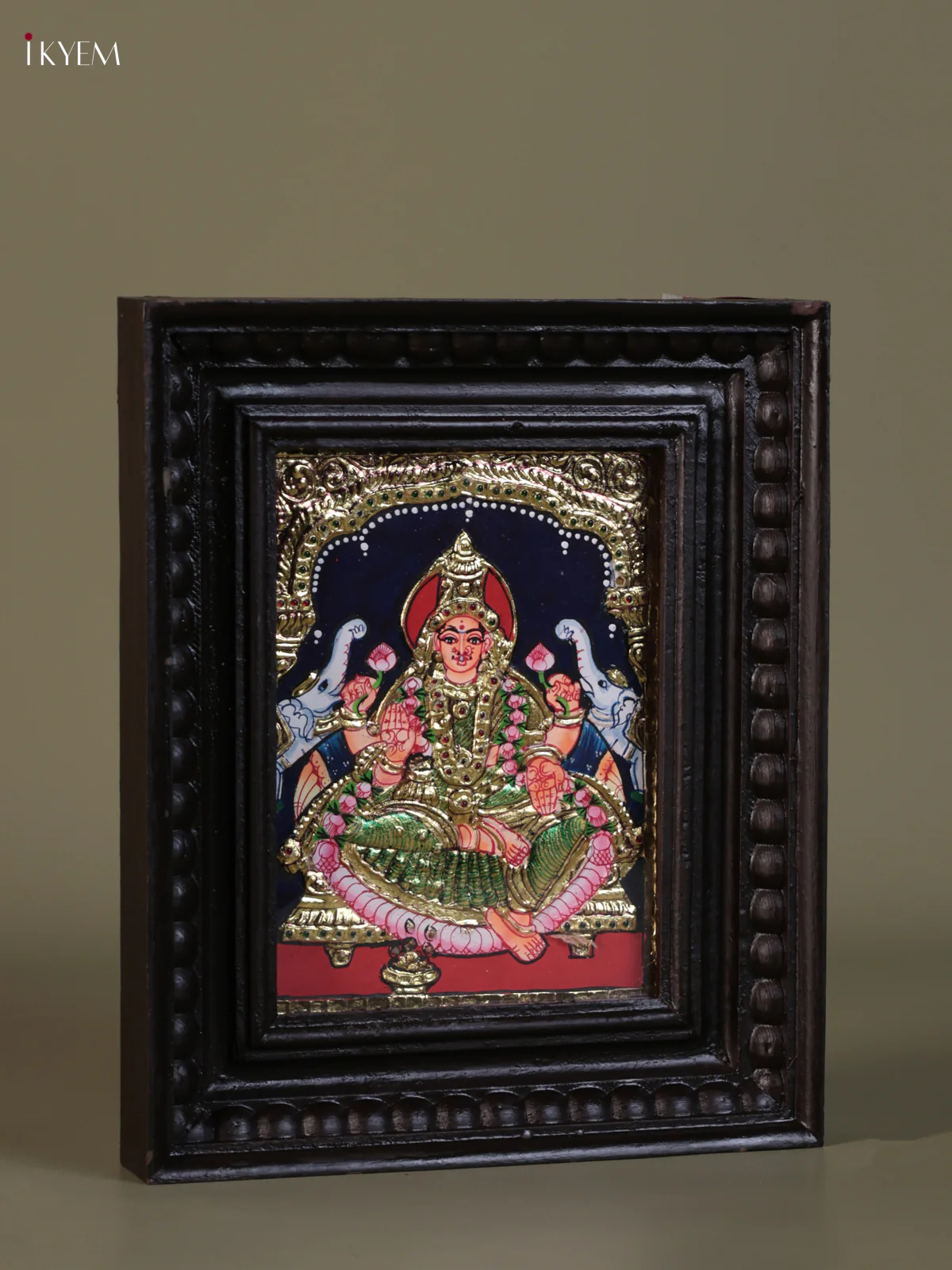 Gaja lakshmi Tanjore painting (10*8) - KEB1364 - Image 2