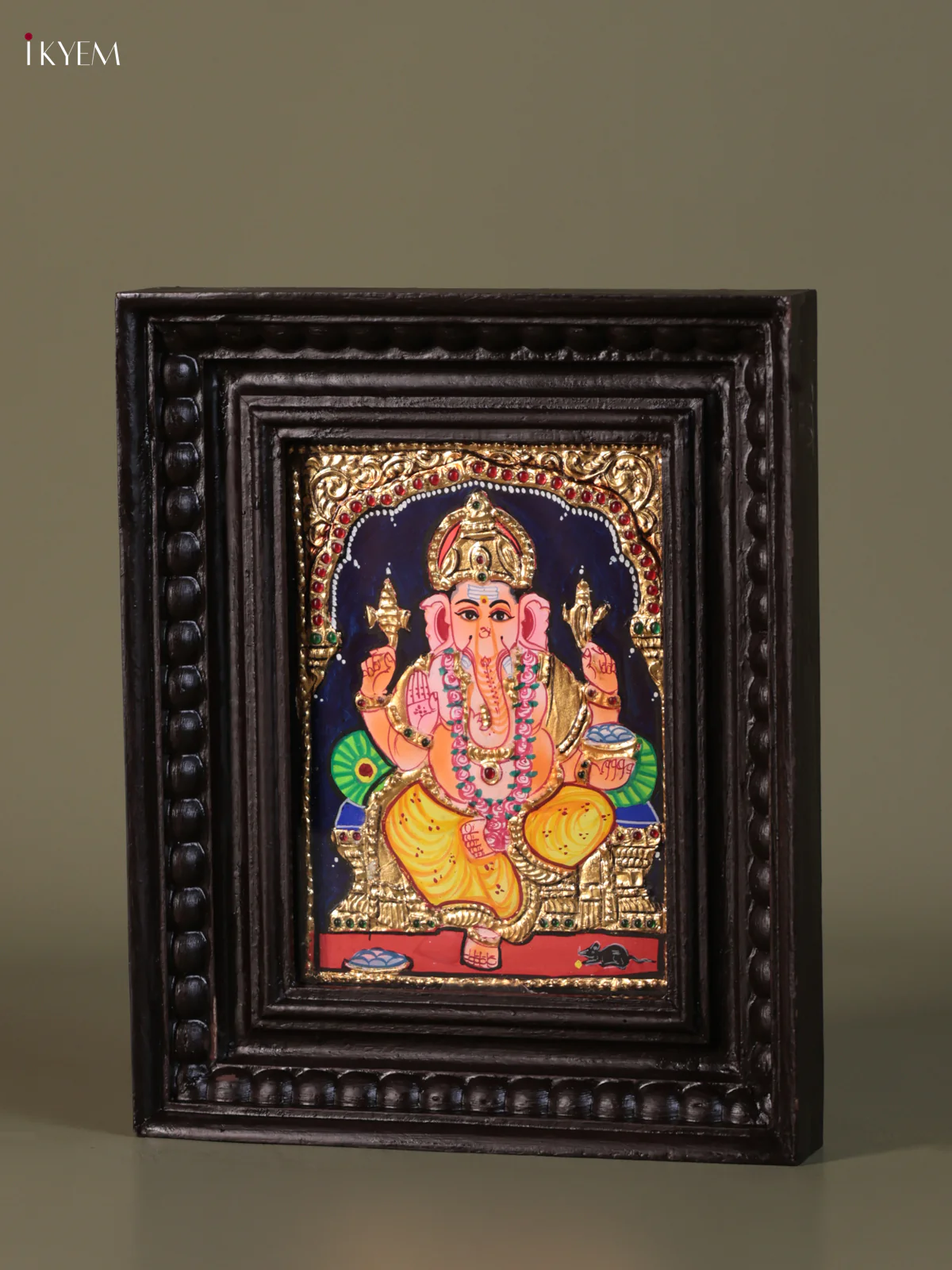 Ganesha Tanjore painting (10*8) - KEB1367 - Image 3