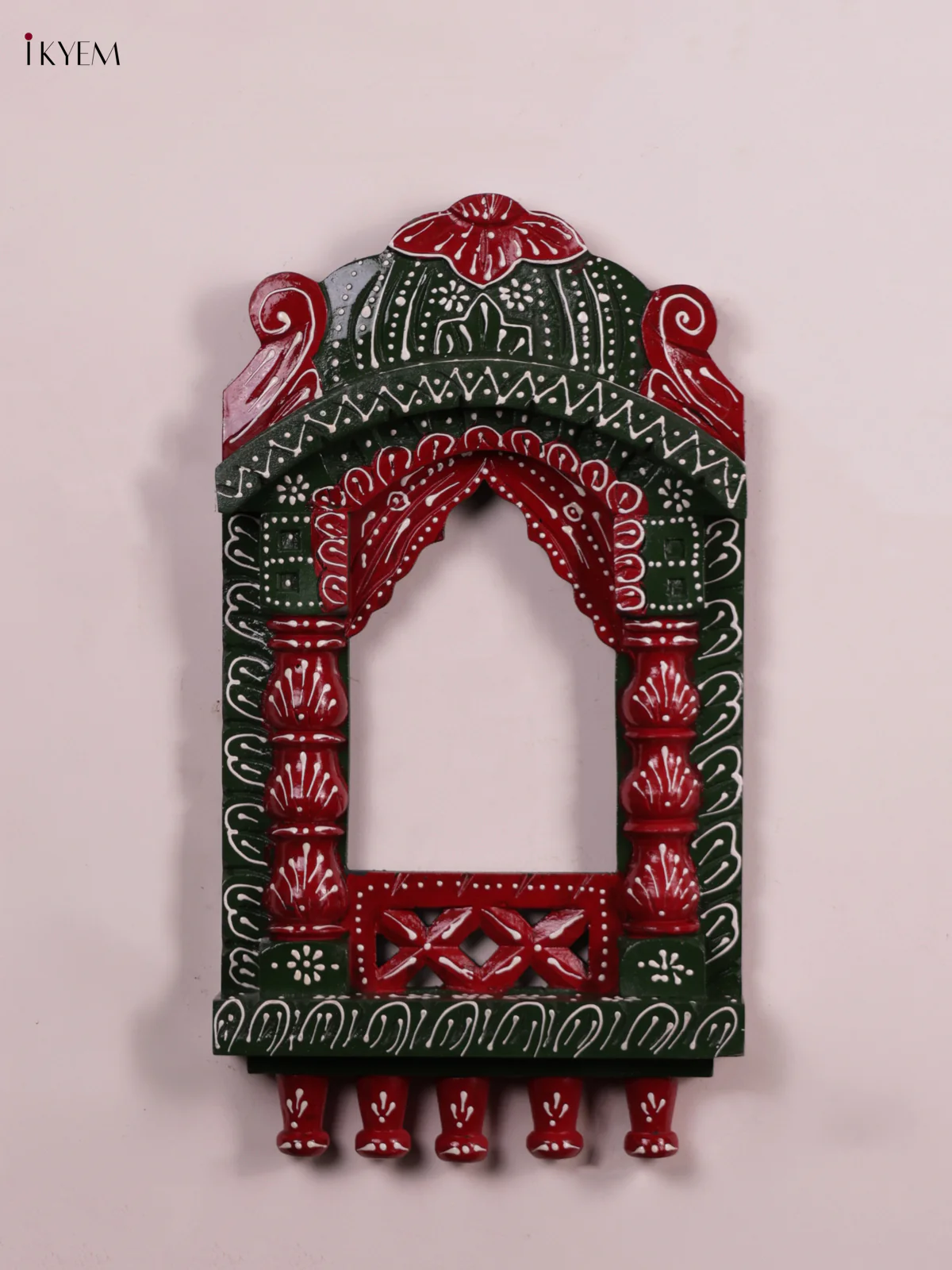 Wooden Hand Painted - Jharokha - Green - KEB1405