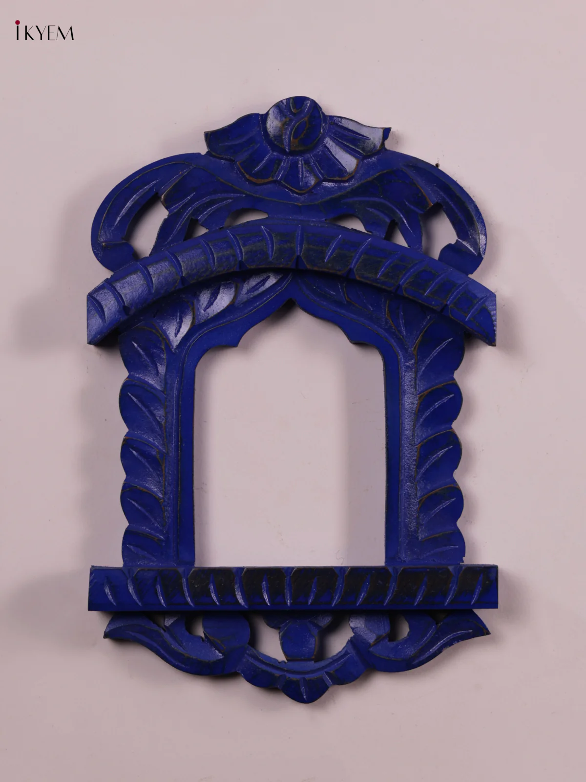 Wooden Hand Painted - Jharokha  - Small - Blue
