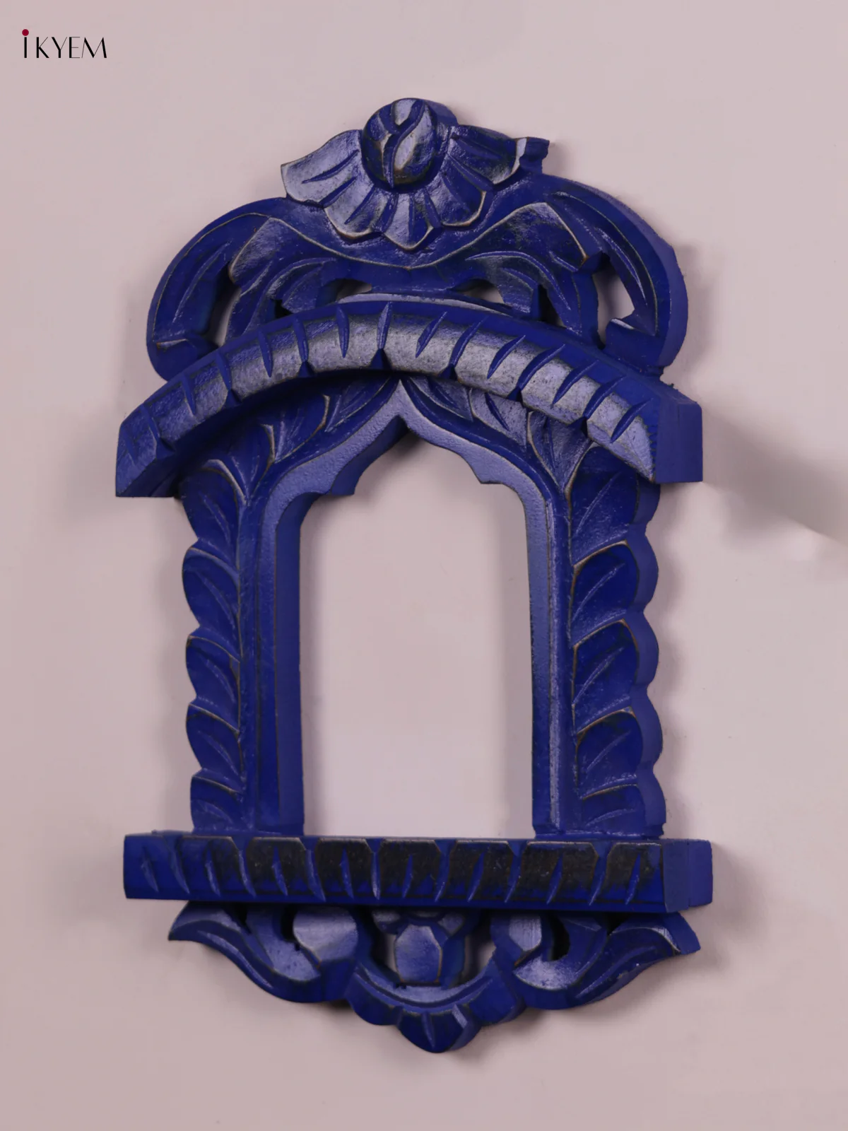 Wooden Hand Painted - Jharokha - Small - Blue - Image 2