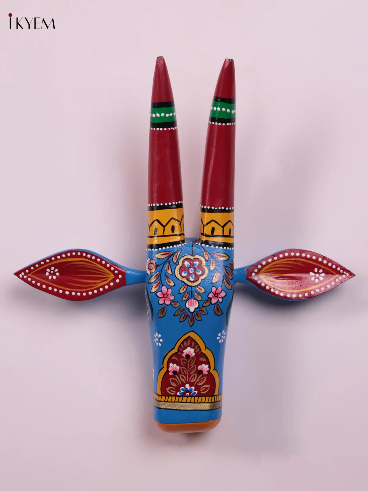 Hand Painted Cow Head - Blue - KEB1418 - Image 2