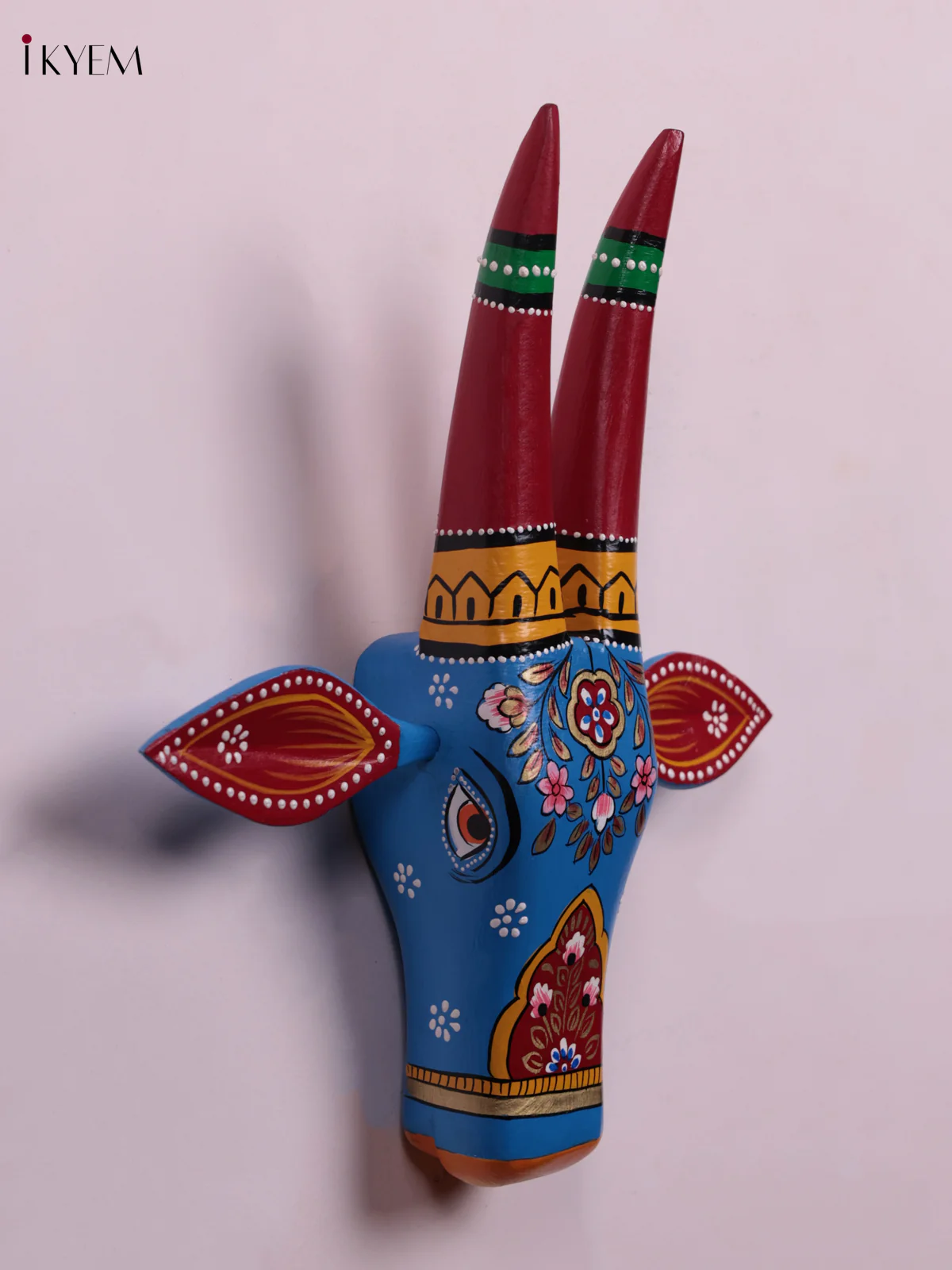 Hand Painted Cow Head - Blue - KEB1418 - Image 3