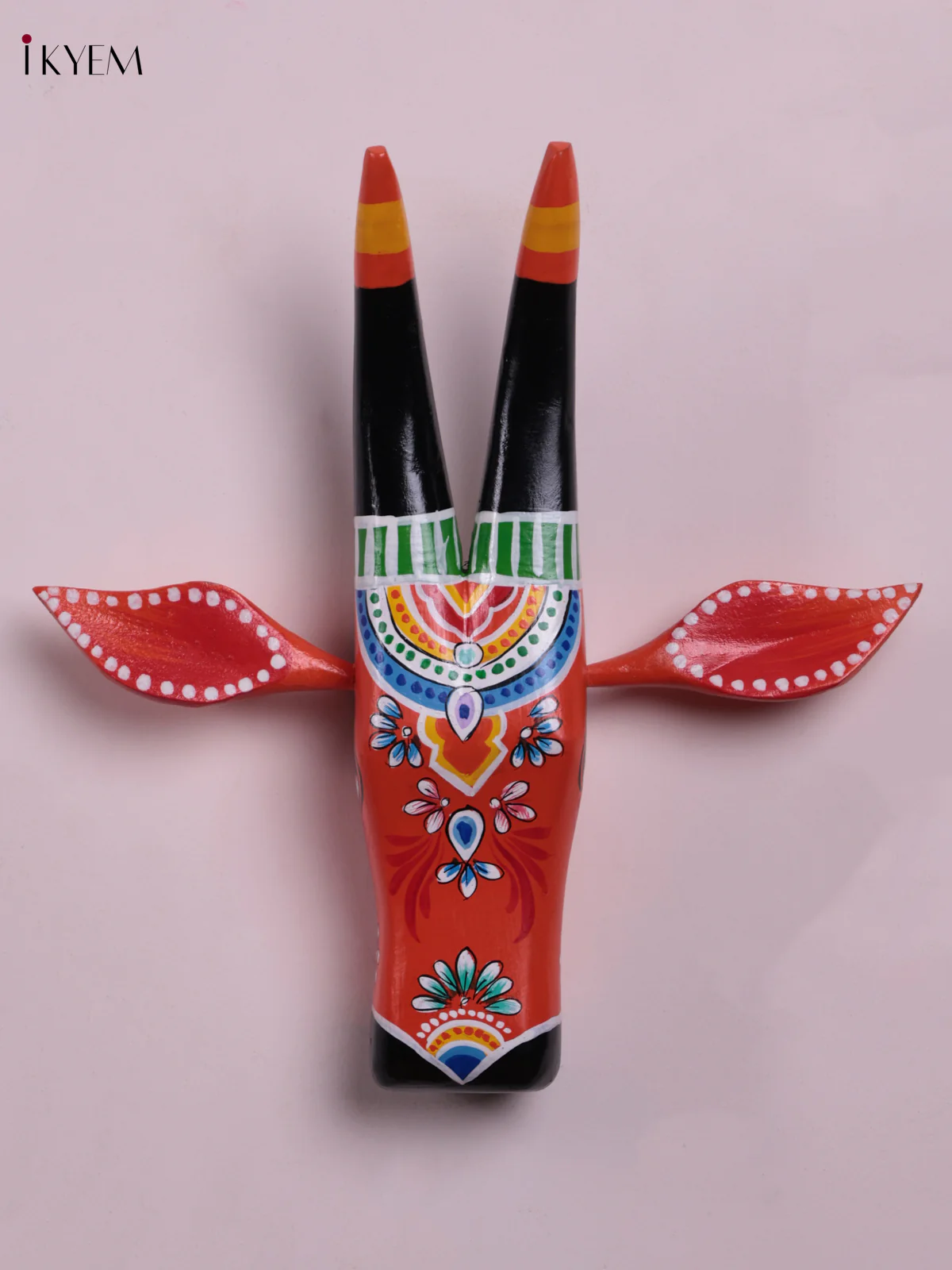 Hand Painted Cow Head - Orange - KEB1419 - Image 2