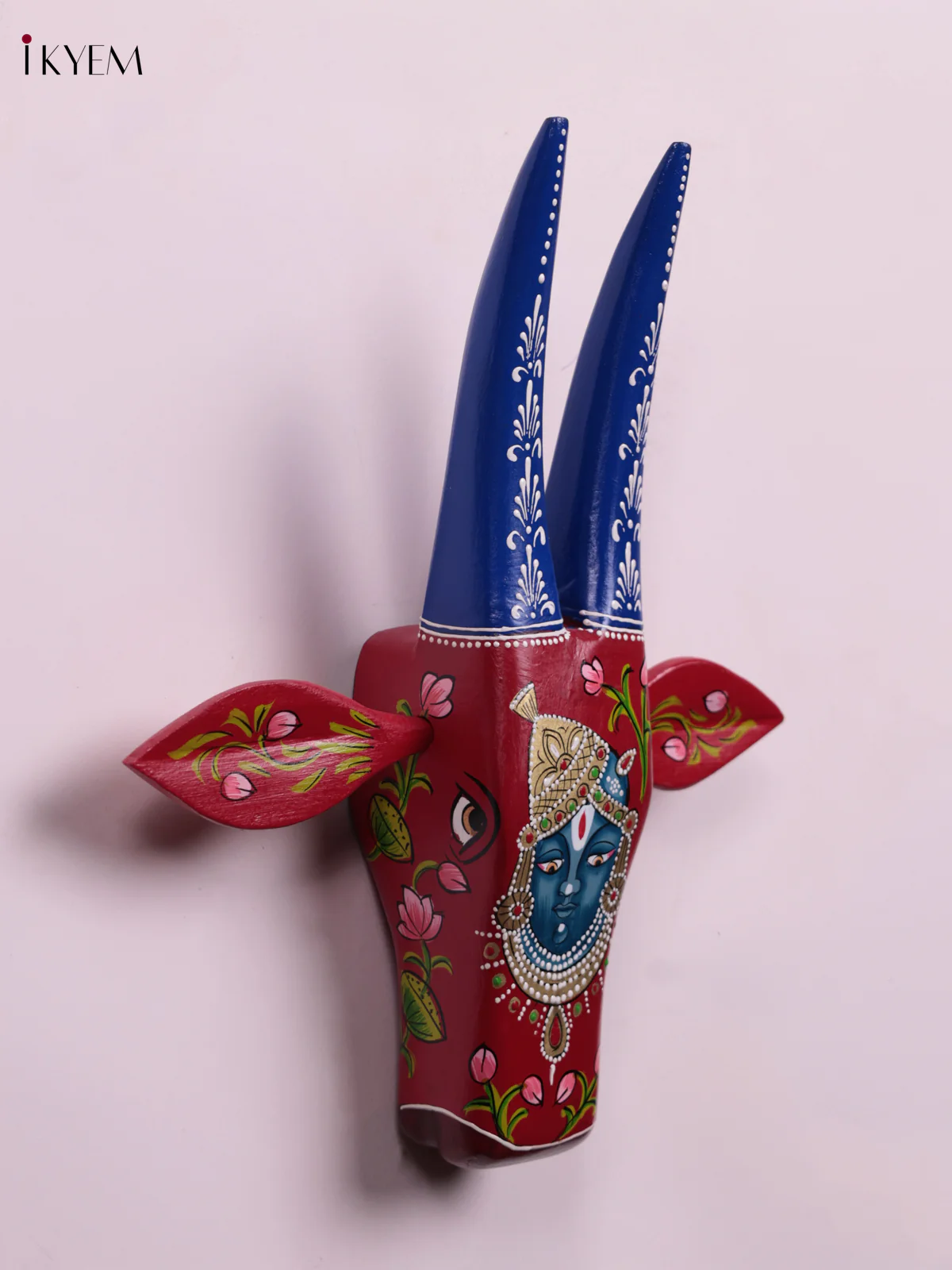 Hand Painted Cow Head - Red & Balaji - KEB1421 - Image 3