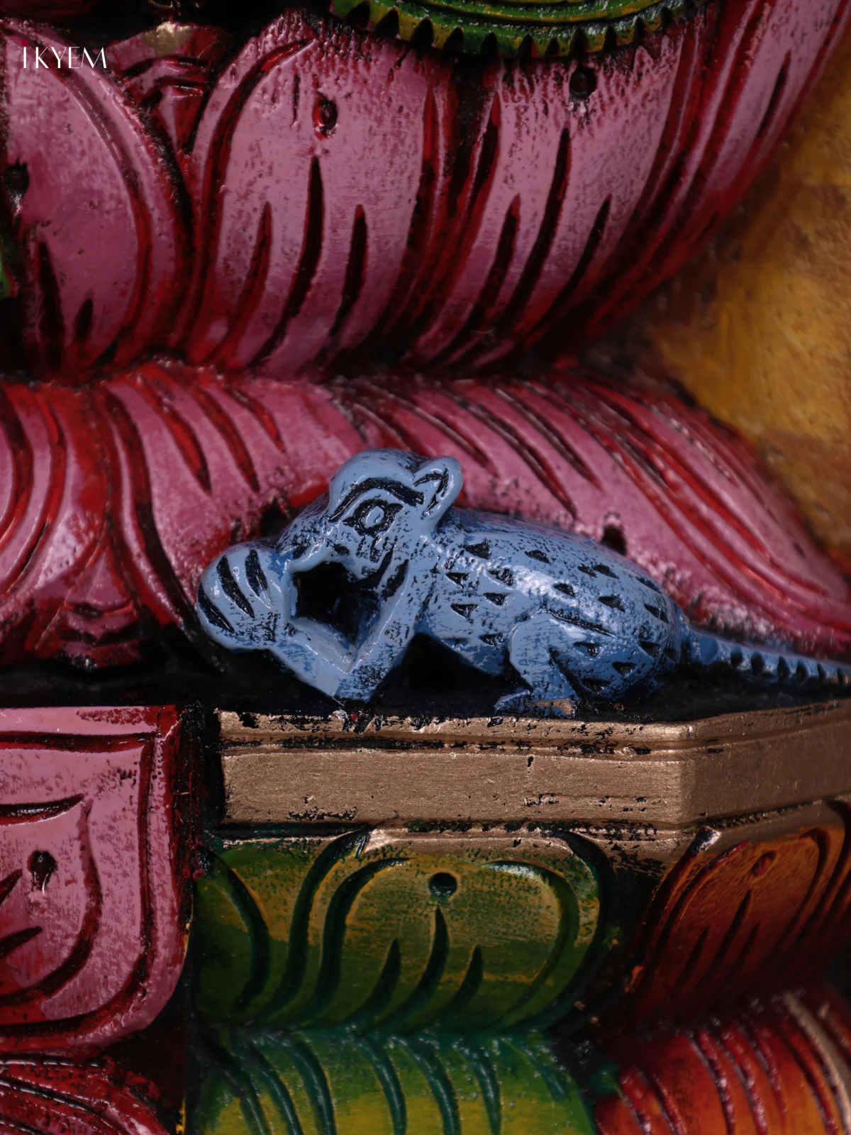 Wooden Hand Carved Painted - Ganesha Statue - (28×15) - KEB23017 - Image 4