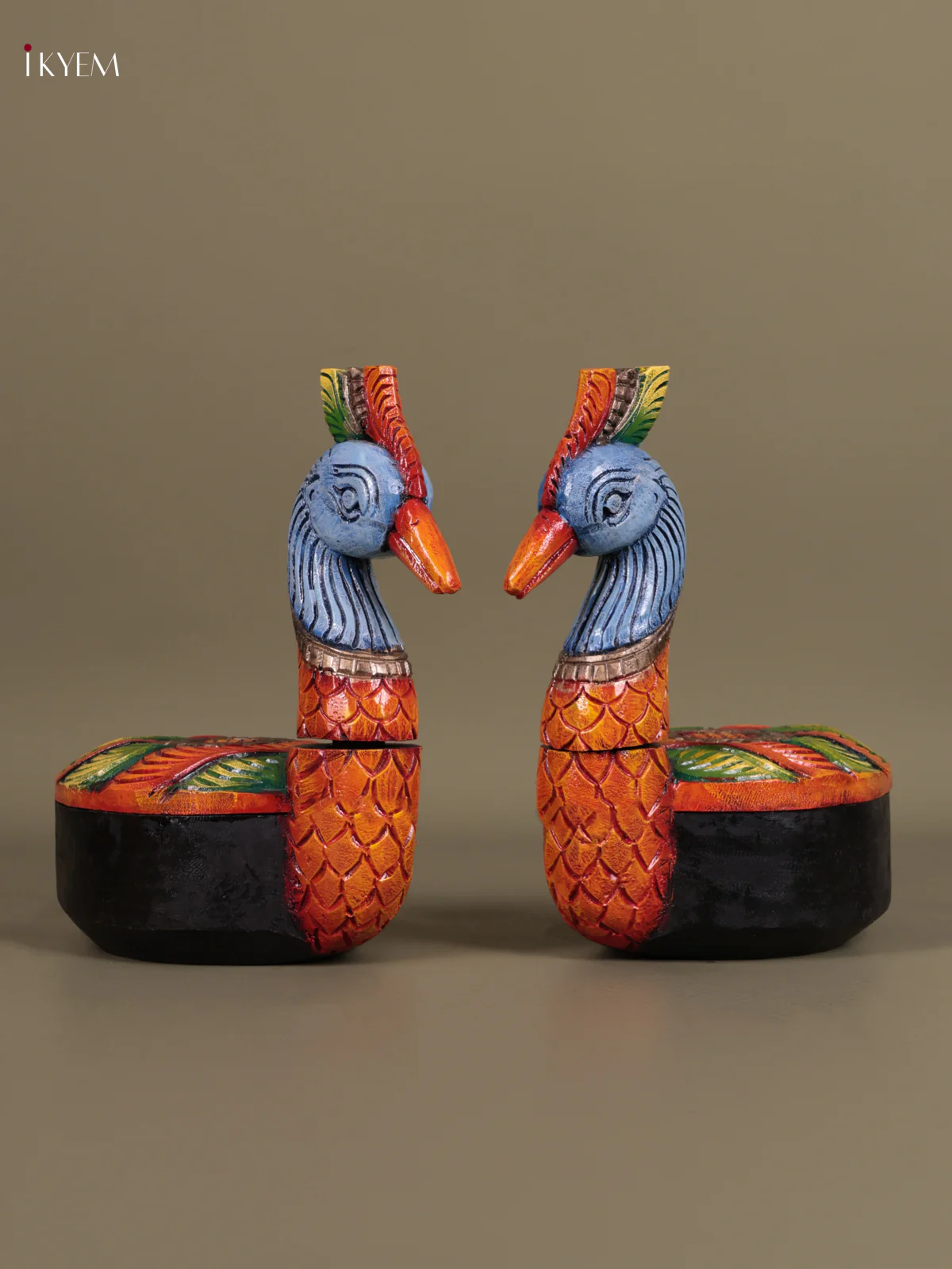 Wooden Hand Carved Painted - Duck Set OF 2 - (15×12) - KEB23023 - Image 5