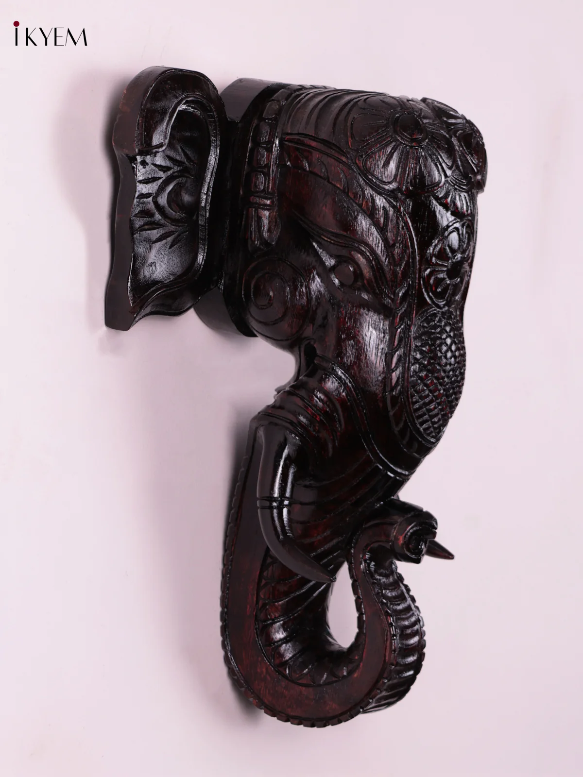 Wooden- Elephant Head Wall Bracket - (16×13) - Image 2