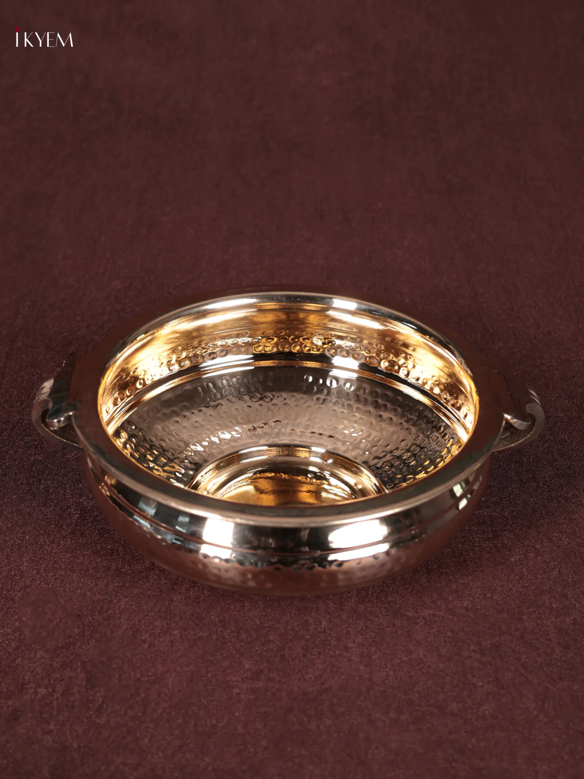 Brass Hammered Urli - 8 inch