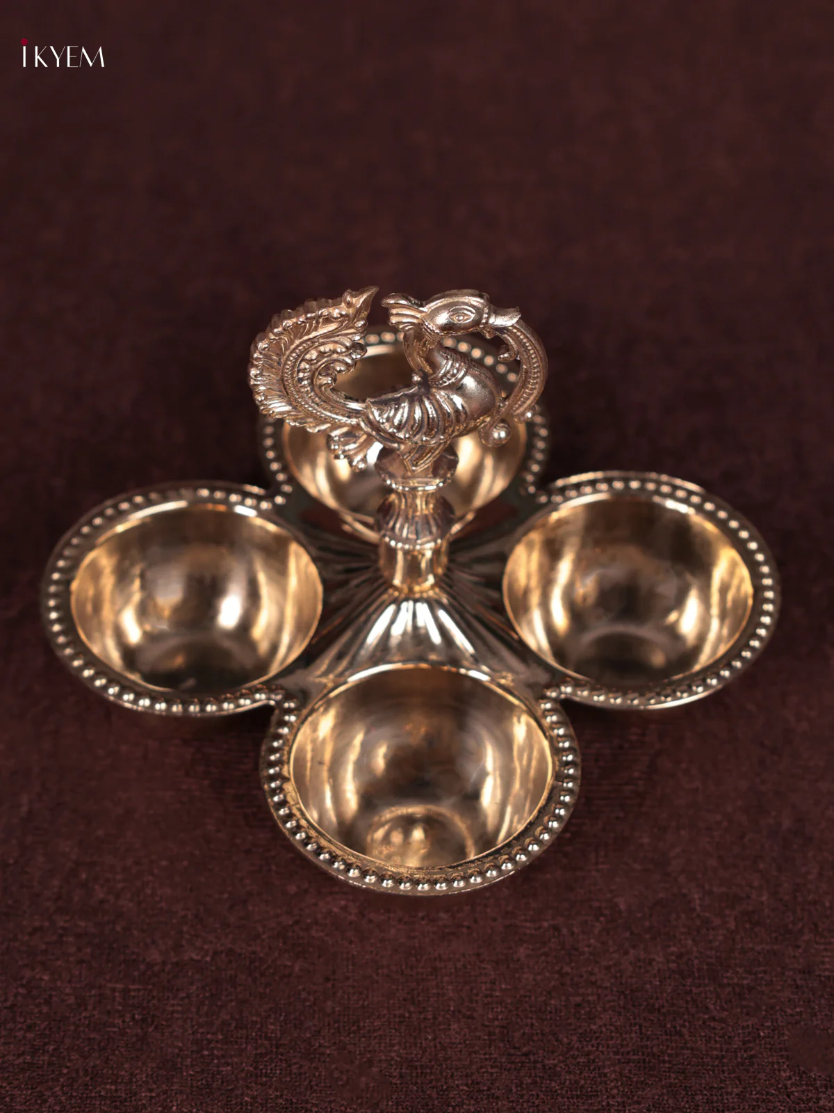 Brass Kankavati Haldi Kumkum Container - Annam - KEB23038 - Image 4