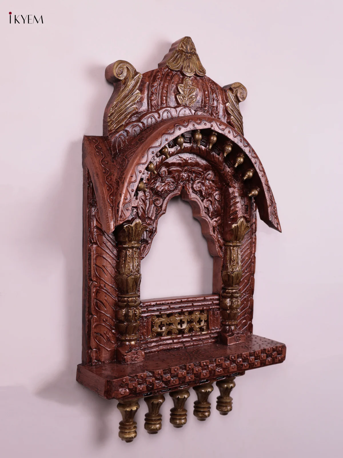 Wooden Hand Painted Jharokha - Big - KEB23048 - Image 3