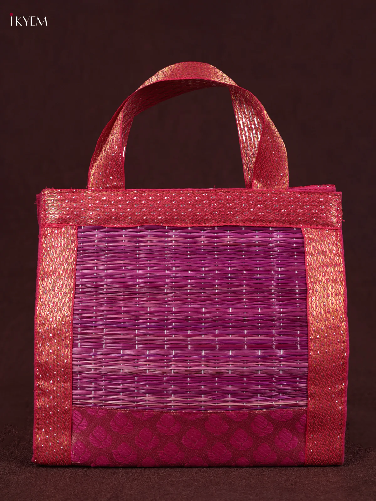 Korai Handbag - Raw Silk - Pink - (6×6) - KEB24008