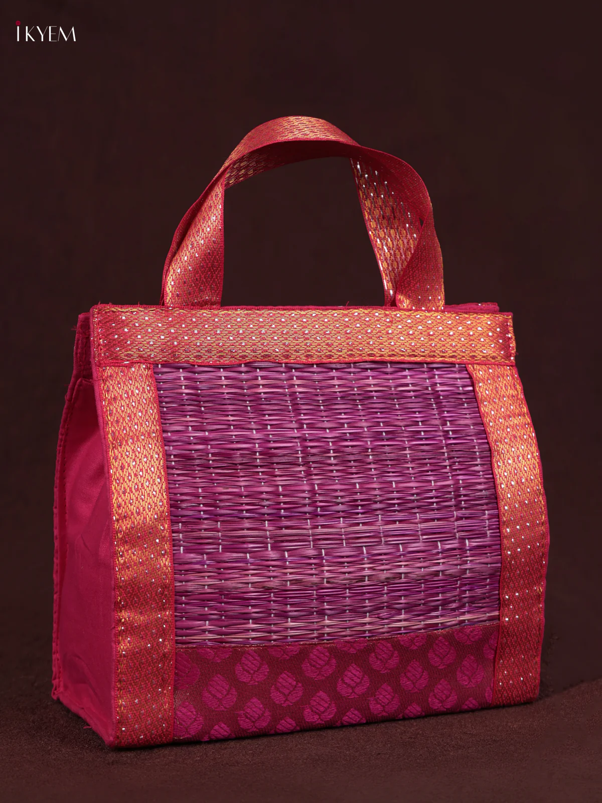 Korai Handbag - Raw Silk - Pink - (8×8) - KEB24013 - Image 2