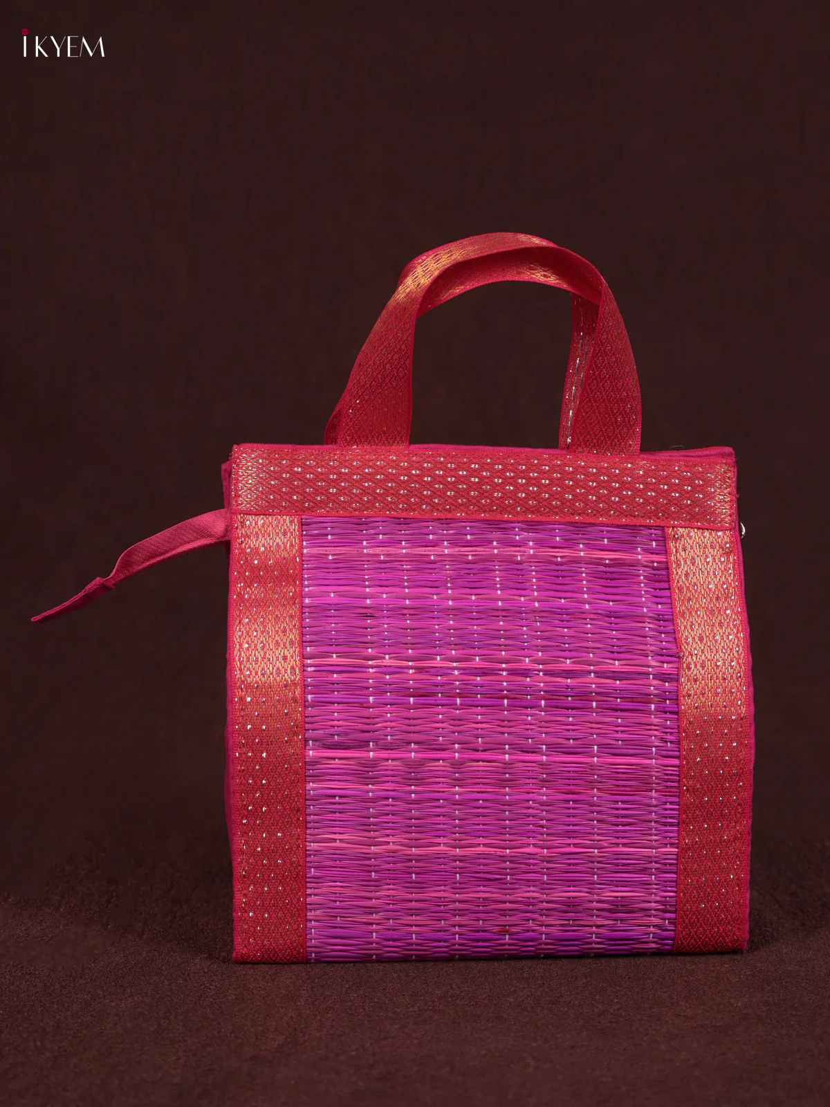 Korai Handbag - Pink With Zip - (6×6) - KEB24032
