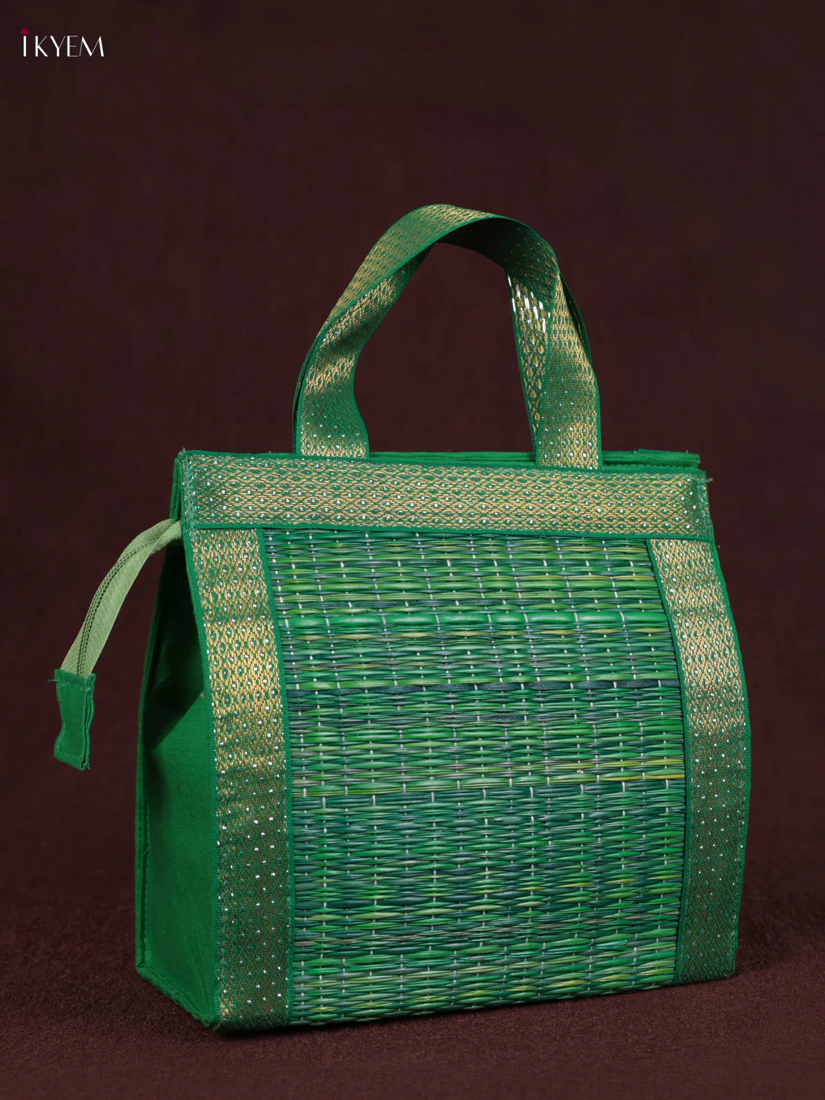 Korai Handbag - Green With Zip - (8×8) - KEB24035 - Image 3