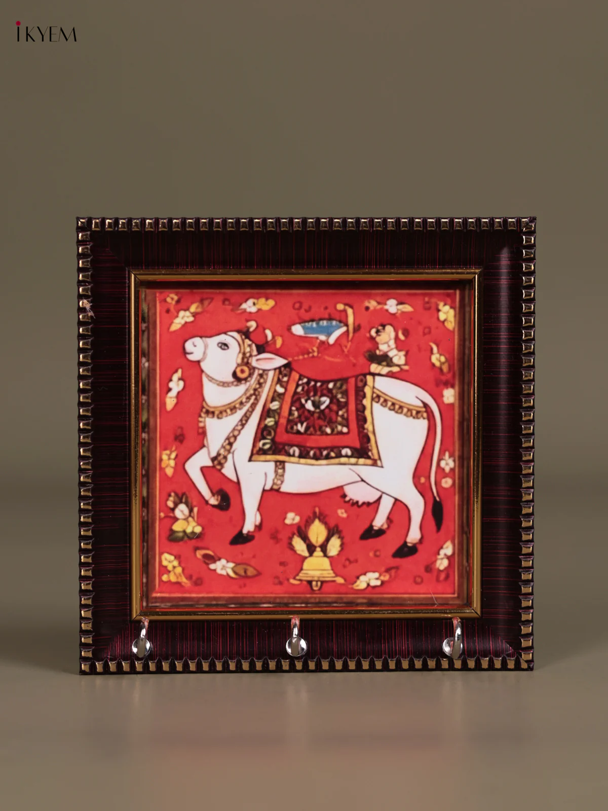 Digital Printed Photoframe /Key Hangers - Cow - Red - KEB25023