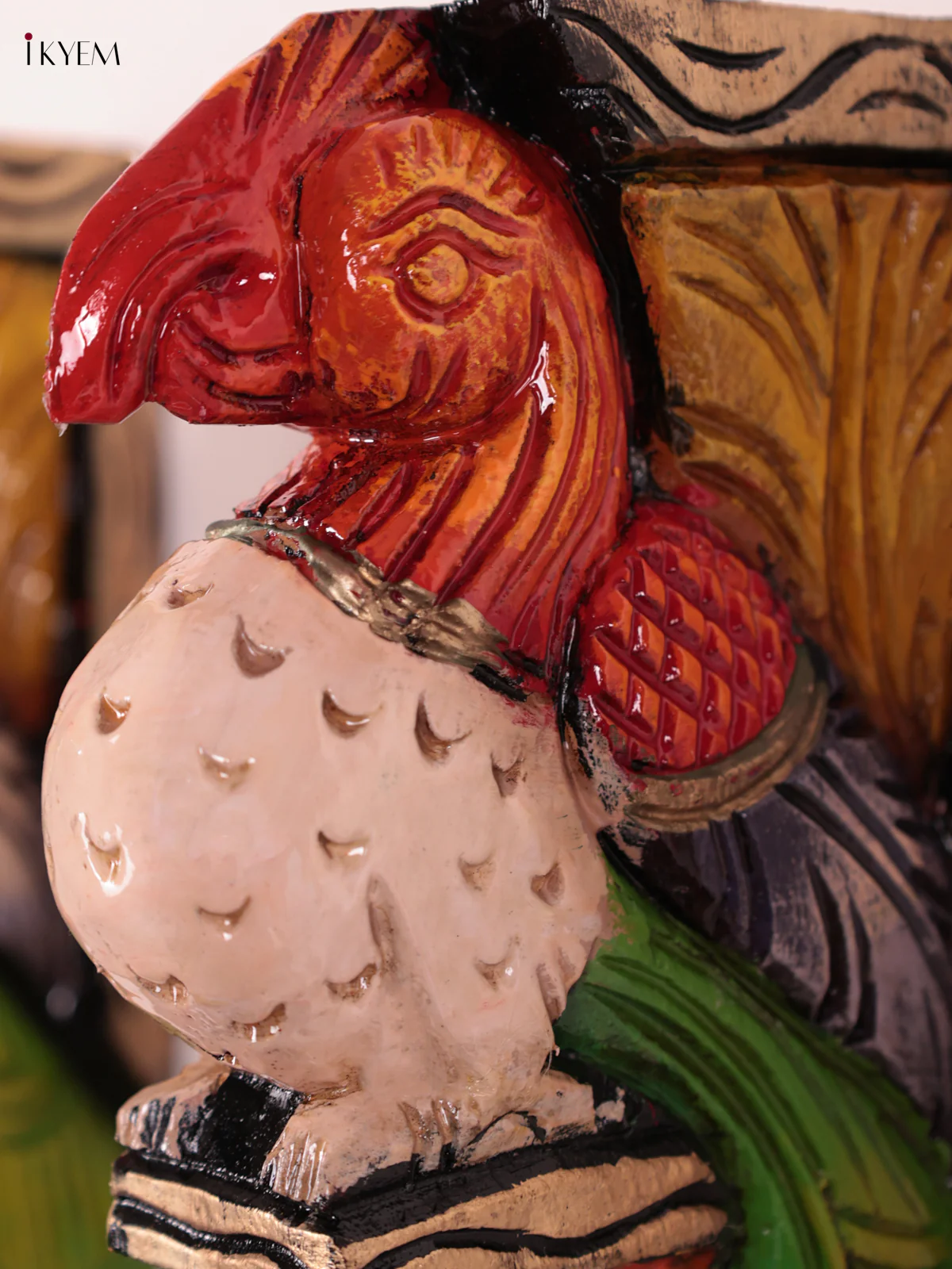 Wooden Hand Carved Painted - Parrot Wall Bracket Set OF - 2 (12×6) - KEB27036 - Image 2