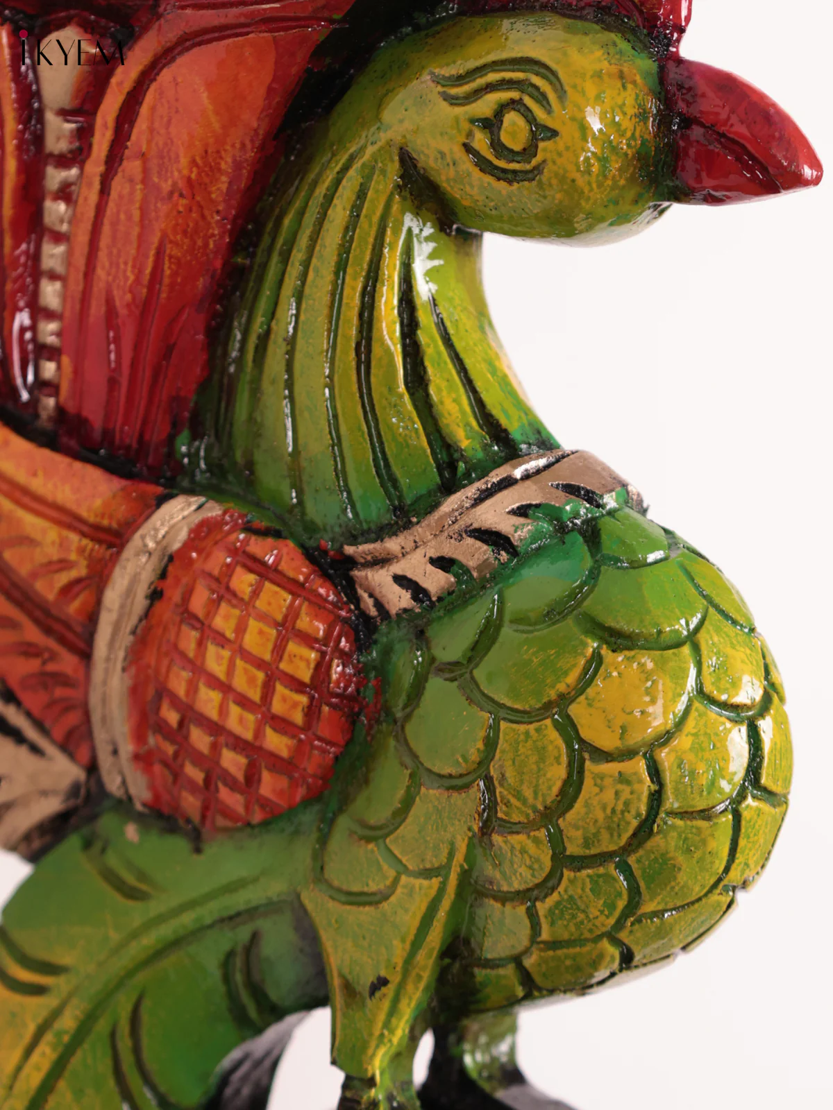 Wooden Hand Carved Painted - Parrot Wall Bracket Set OF - 2 (12×6) - Image 2