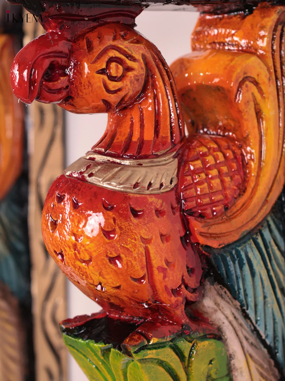 Wooden Hand Carved Painted - Parrot Wall Bracket Set OF - 2 (12×6) - Image 2