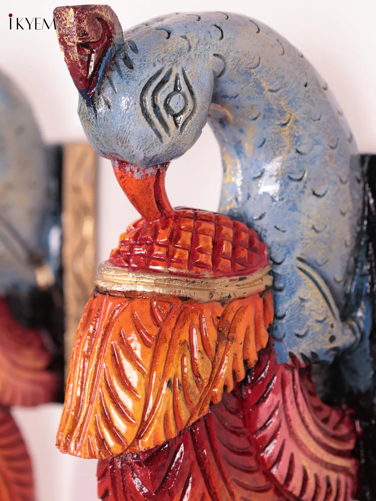 Wooden Hand Carved Painted - Parrot Wall Bracket Set OF - 2 (12×6) - Image 2