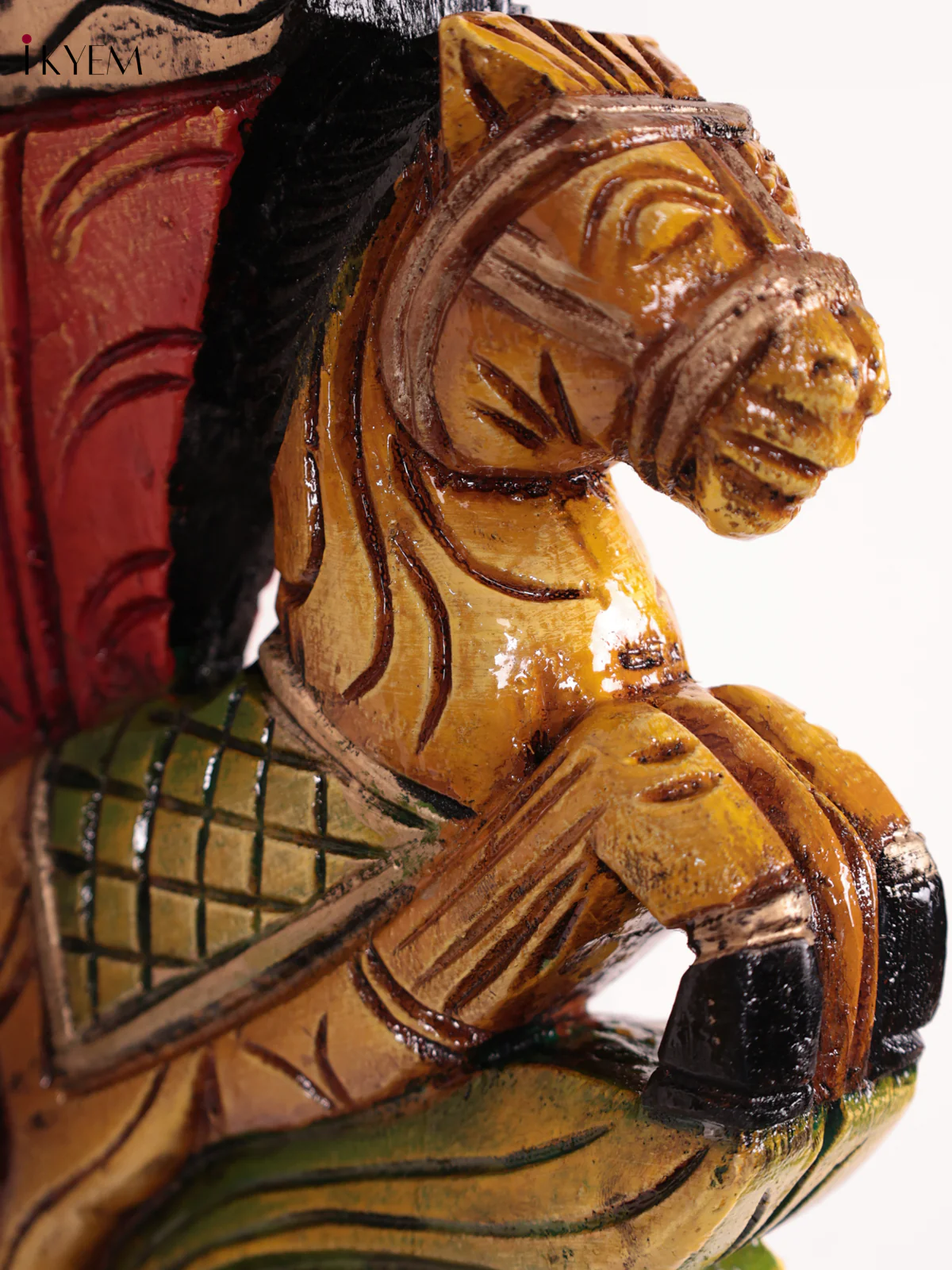 Wooden Hand Carved Painted - Horse Wall Bracket - Set OF 2 - (12×6) - Image 2
