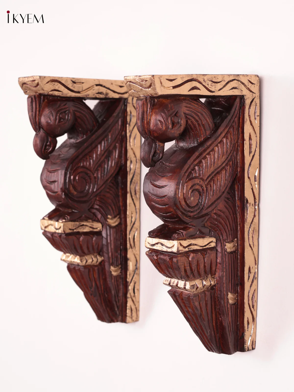 Wooden - Parrot Wall Bracket - Set OF 2 - (12×6)