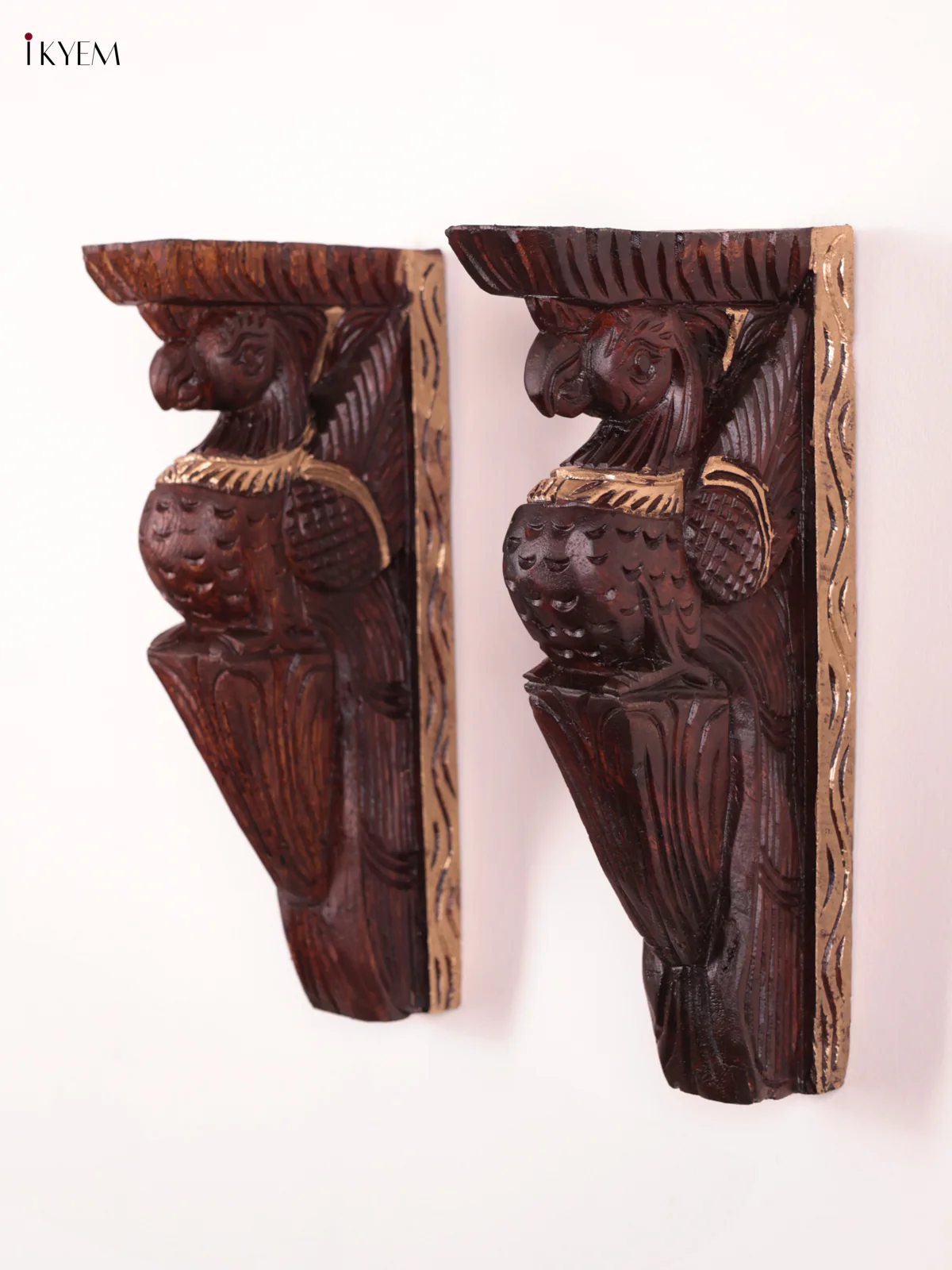 Wooden - Parrot Wall Bracket - Set OF 2 - (12×6) - KEB27088 - Image 3