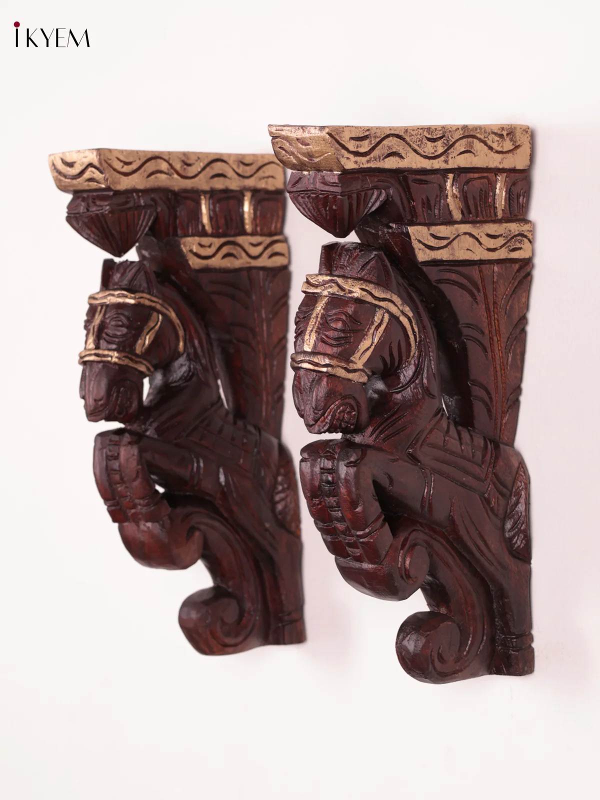 Wooden - Horse Wall Bracket - Set OF 2 - (12×6)