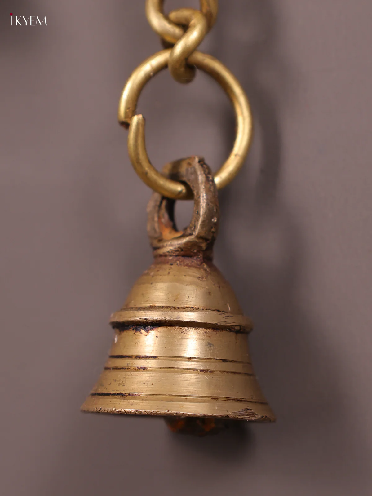 Brass wall hanging Diya with bell - Image 3