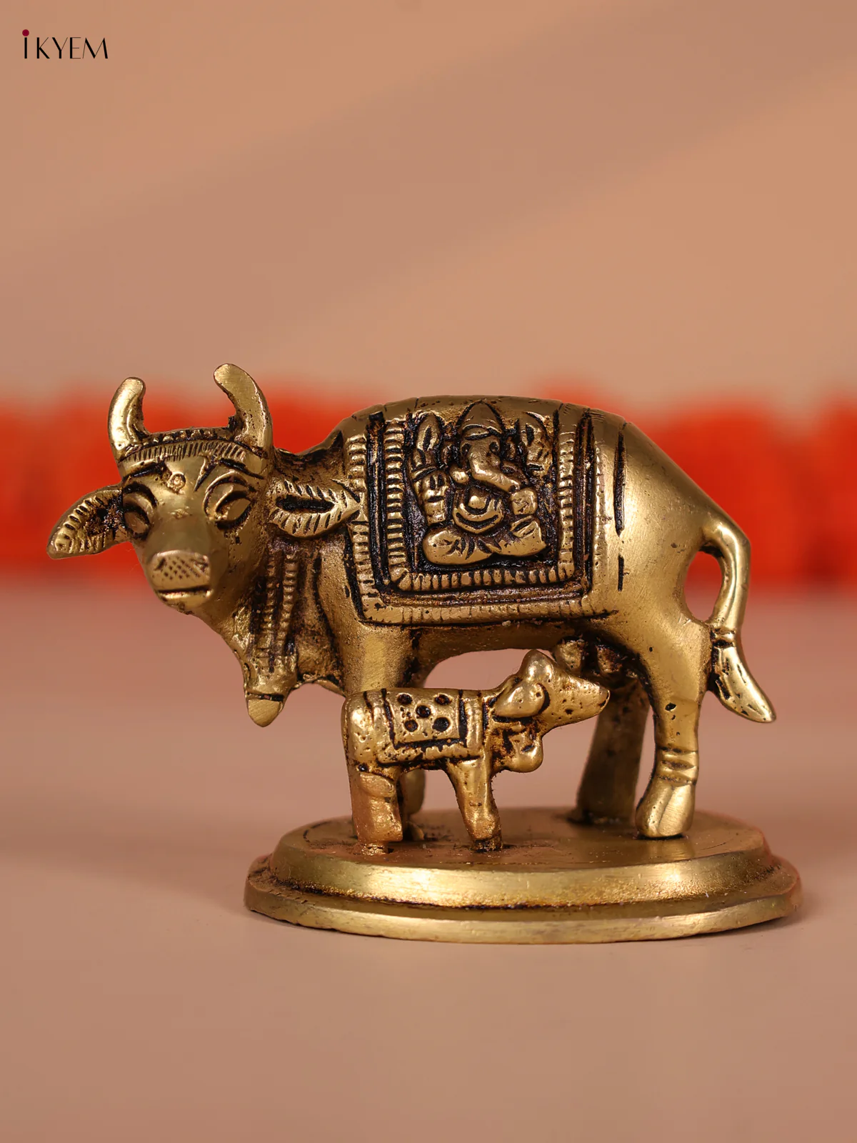 Brass Cow & Calf 2.5 Inches - KI07115